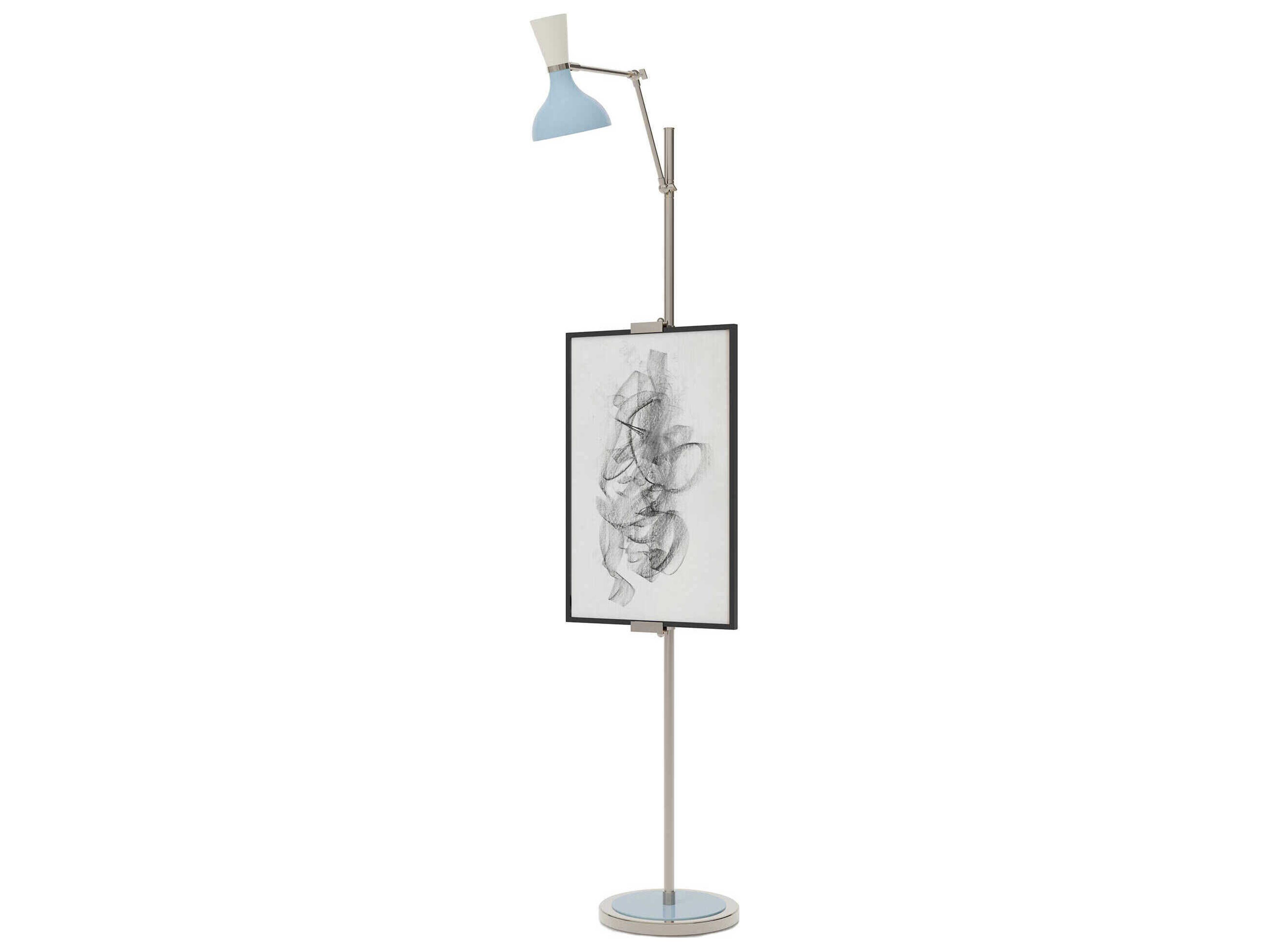 Robert Abbey Clare Baby Blue Lily Floor Lamp