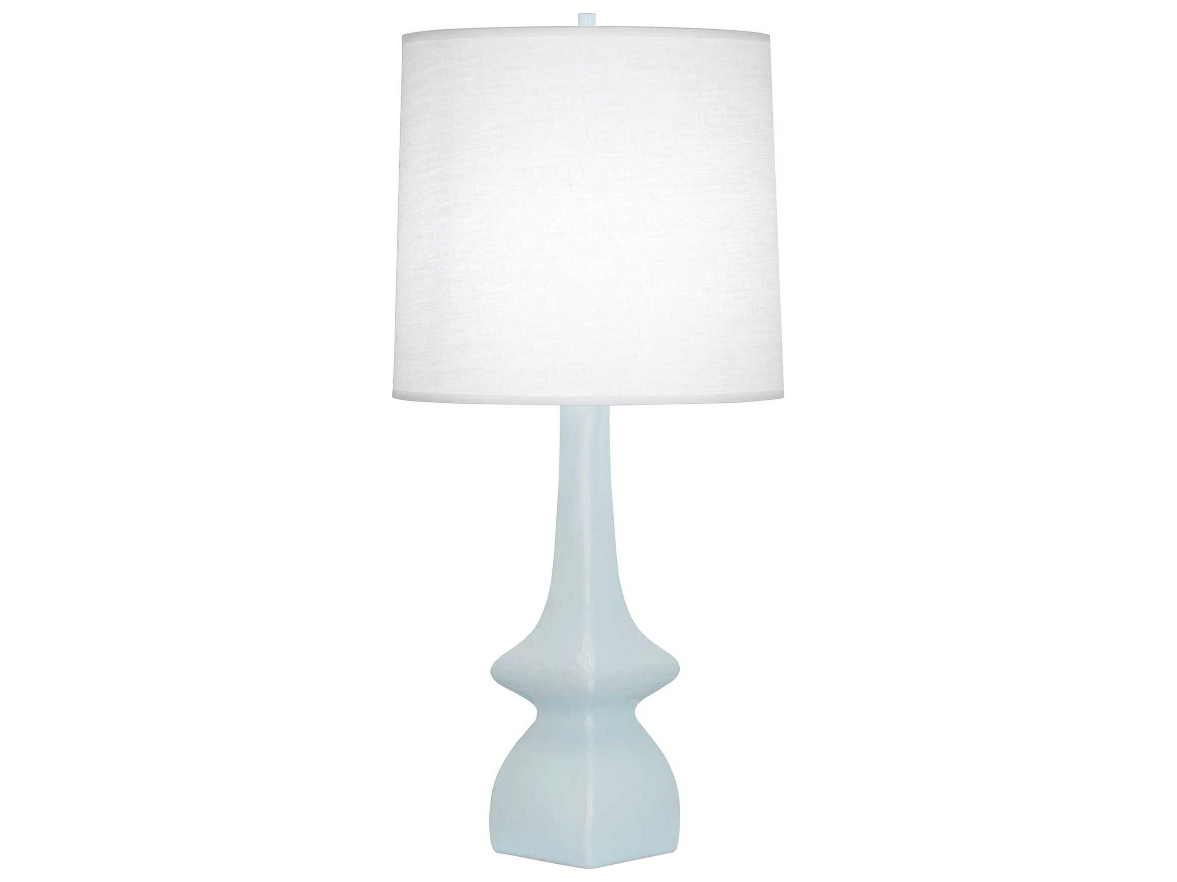 Jasmine Table Lamp Baby Blue Glazed Ceramic