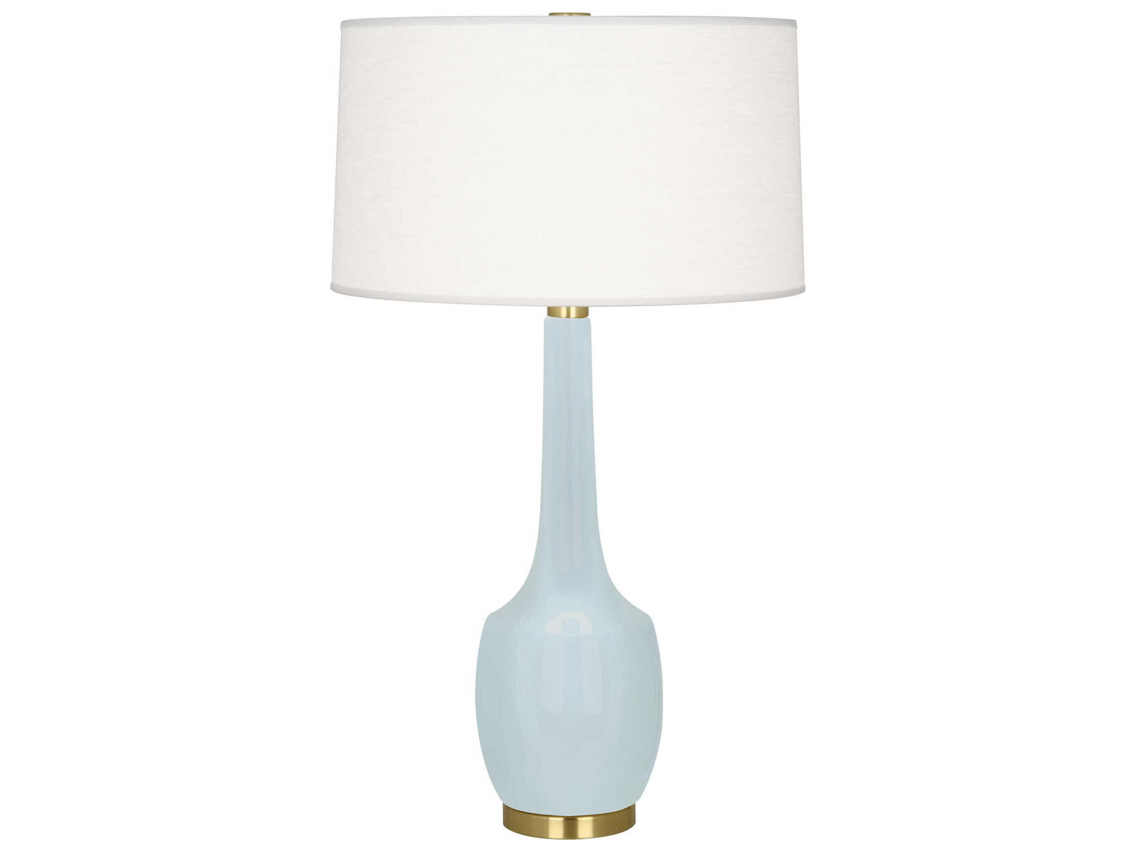 Delilah Table Lamp in Baby Blue Glazed Ceramic