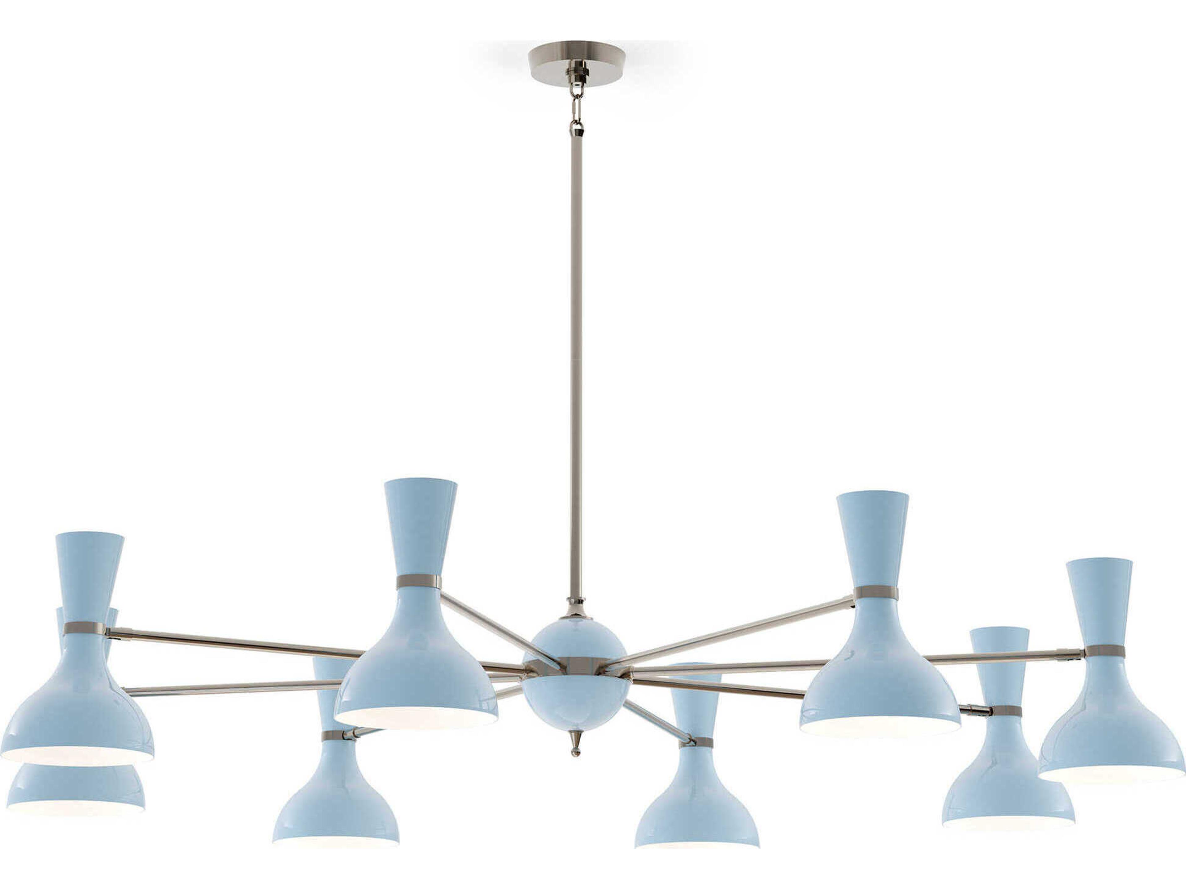 Robert Abbey Clare 8-Light Baby Blue Chandelier