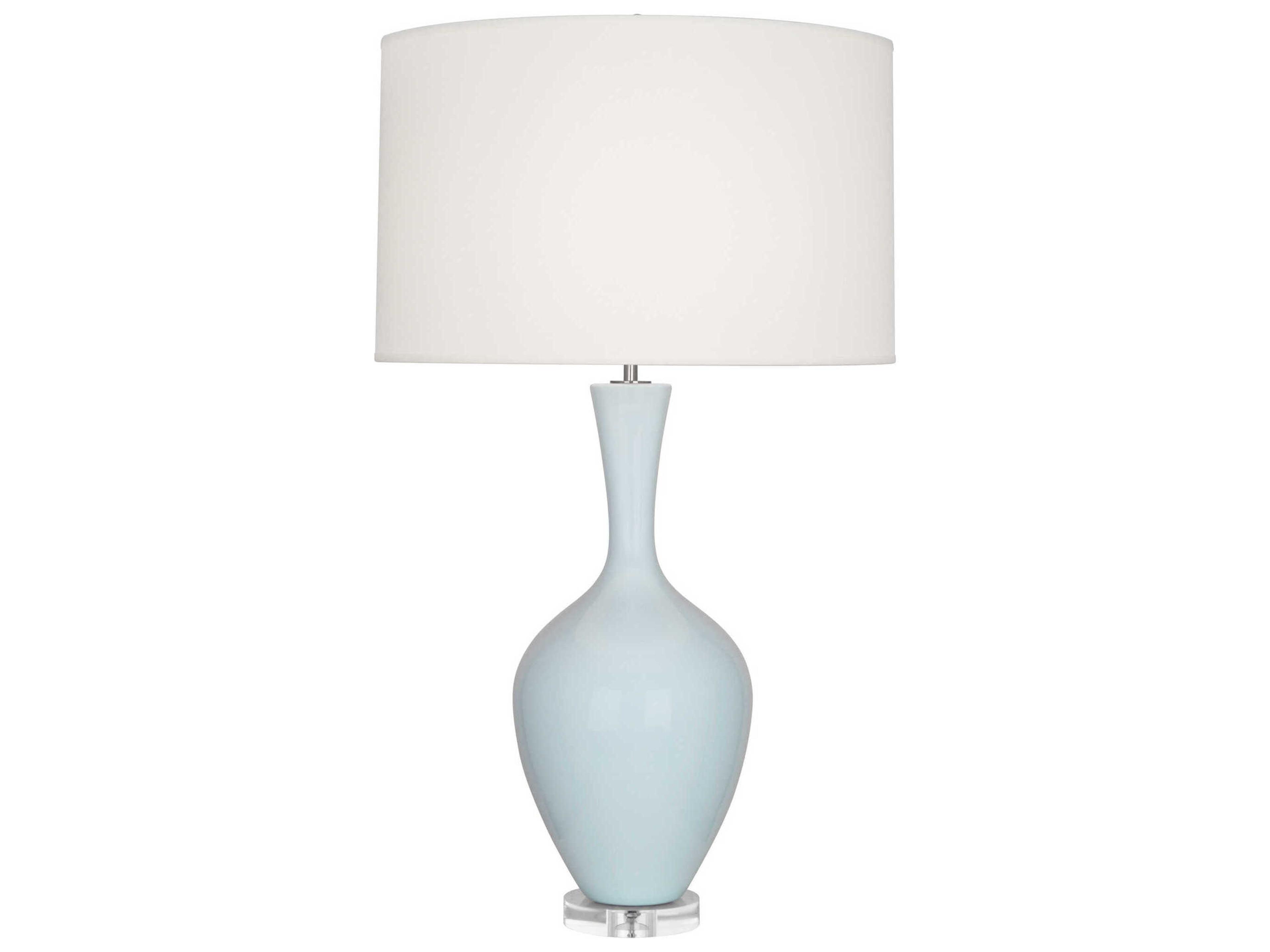Audrey Table Lamp in Baby Blue Glazed Ceramic