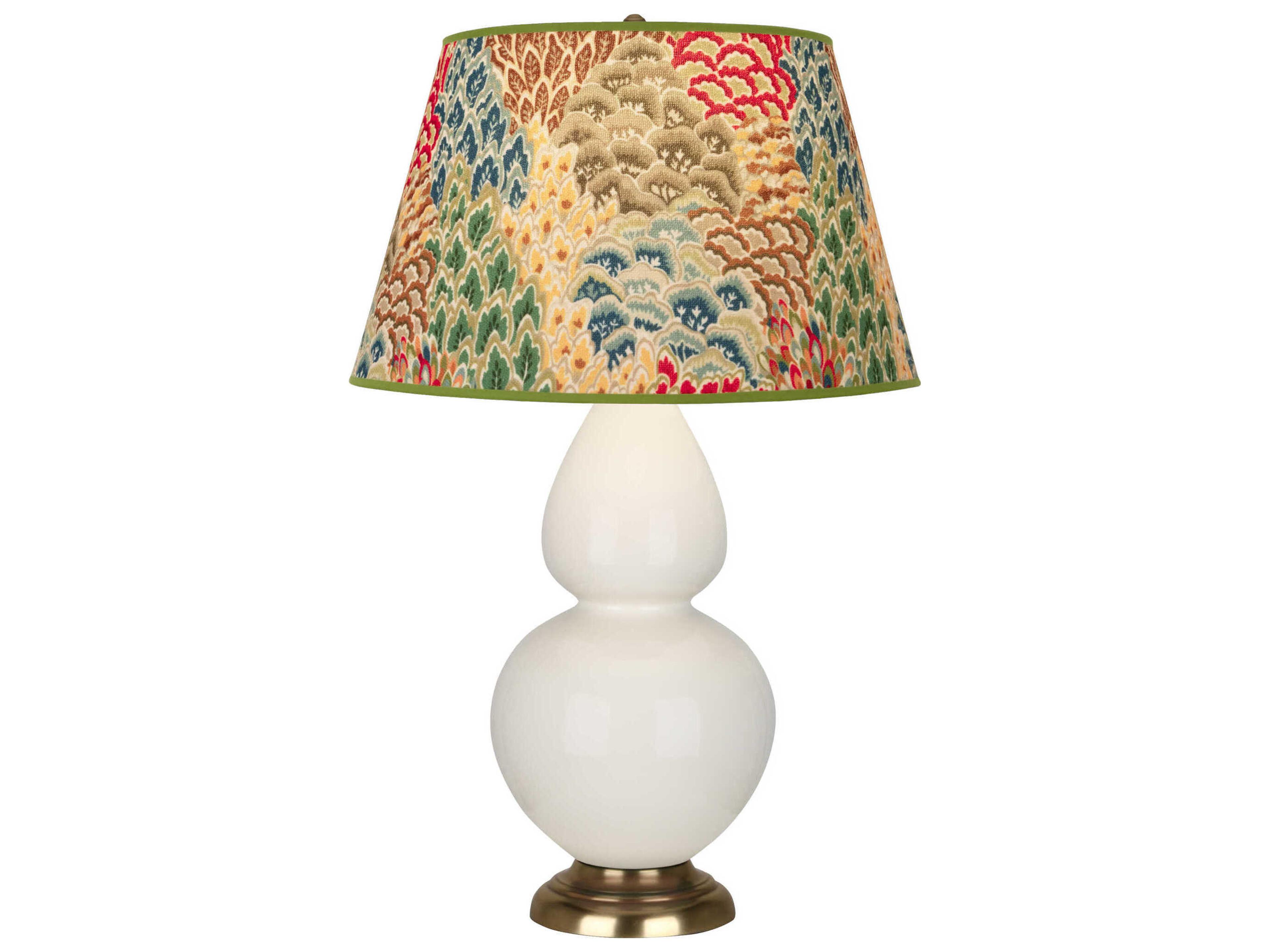 Robert Abbey Double Gourd Bone Glazed Blue Buffet Lamp