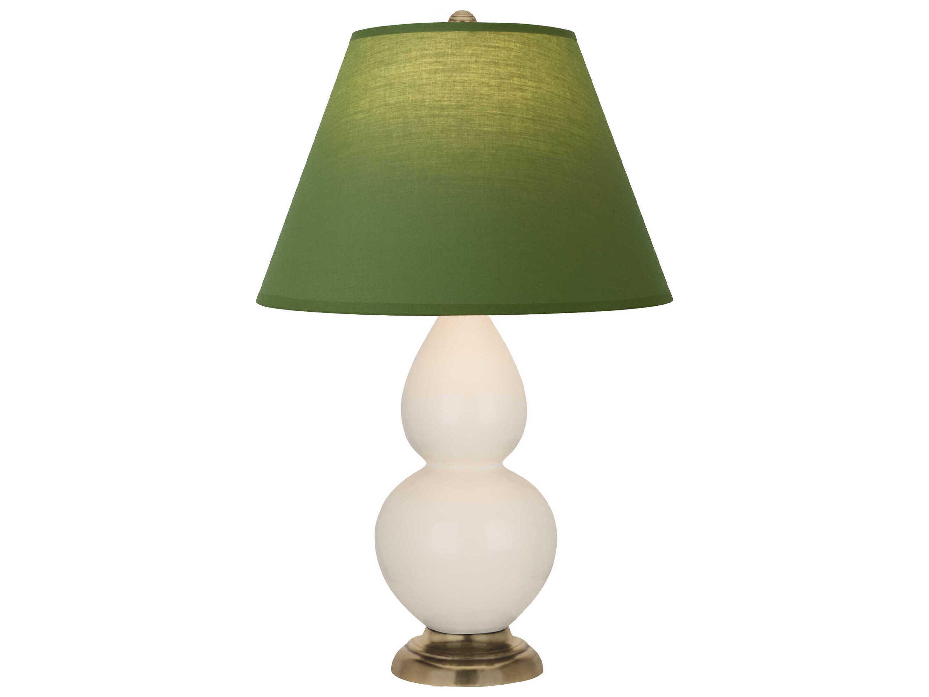 Robert Abbey Small Double Gourd Bone Glazed Off White Table Lamp