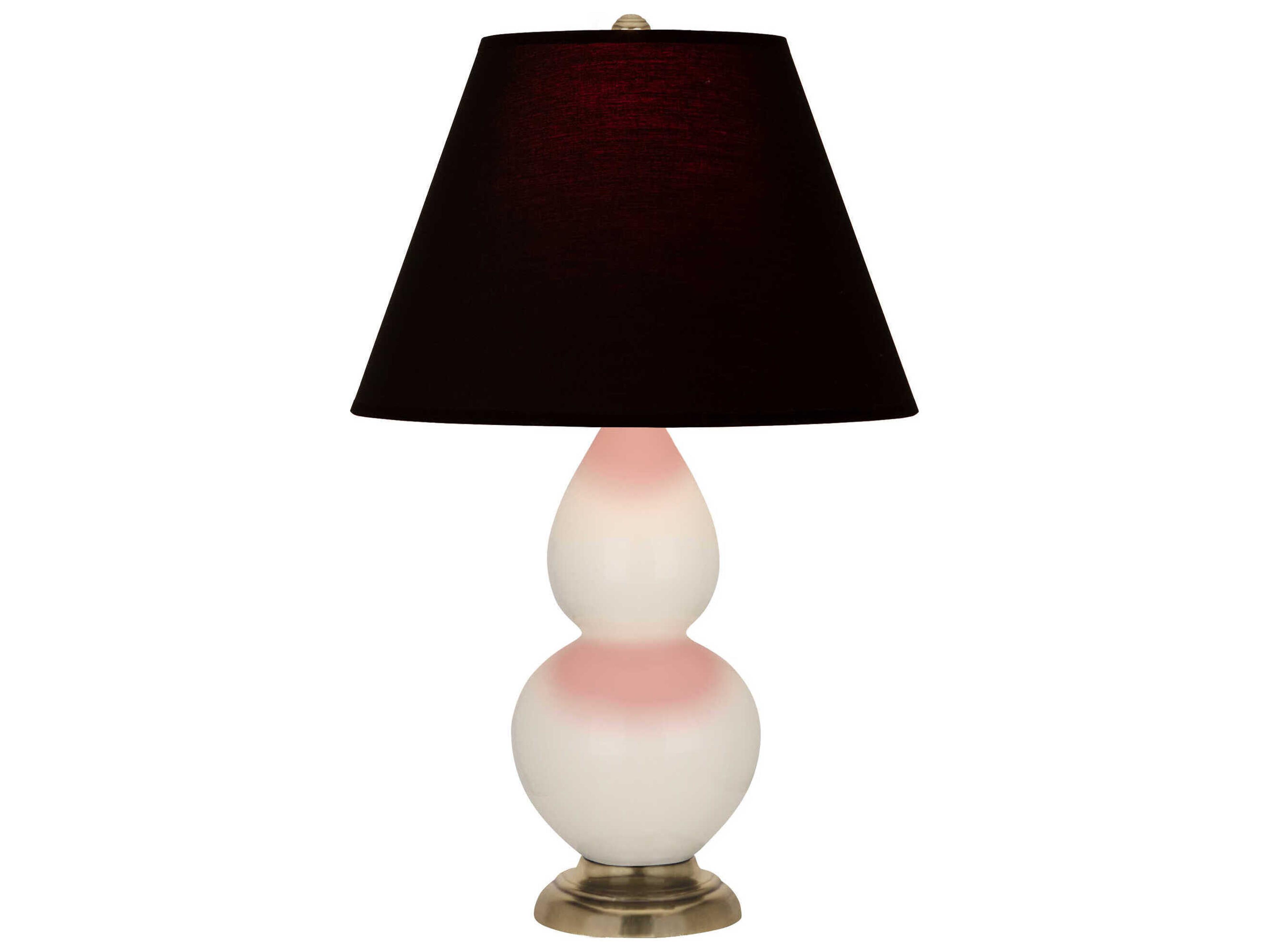 Robert Abbey Small Double Gourd Bone Glazed Off White Table Lamp