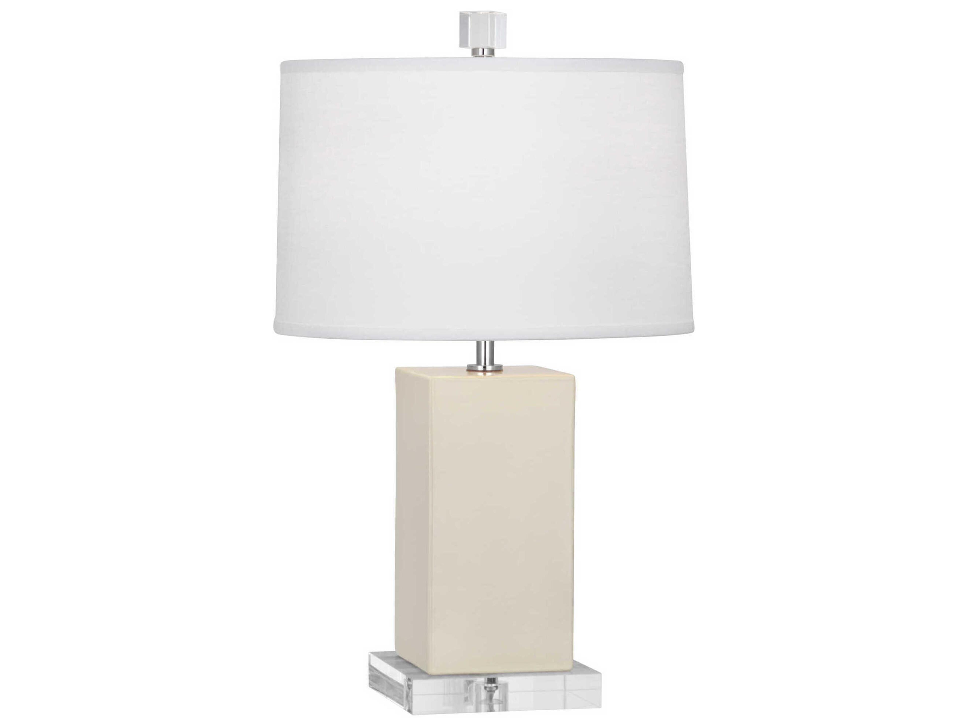 Harvey Bone Glazed White Table Lamp