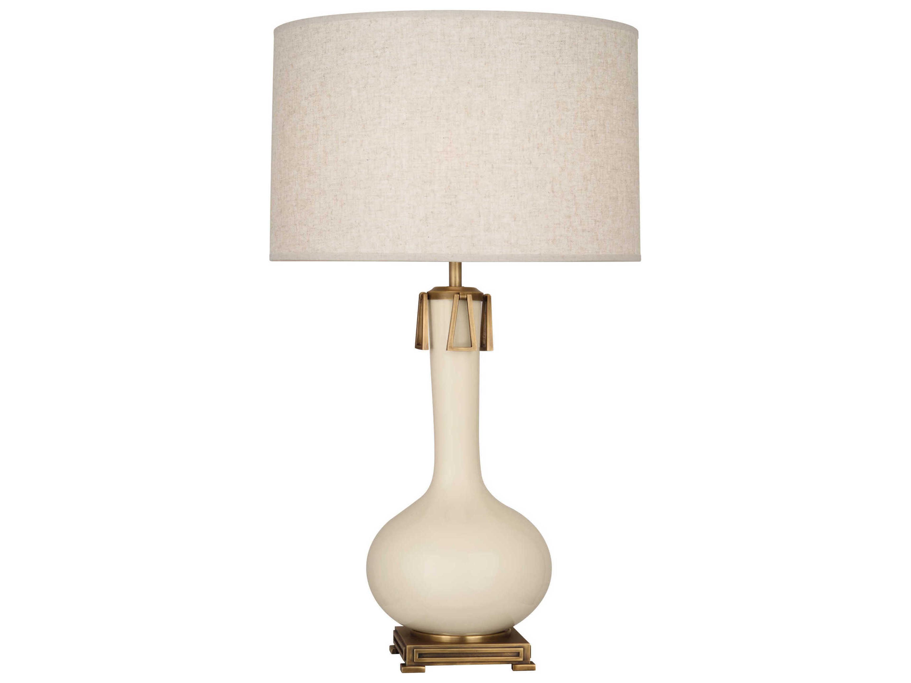 Athena Table Lamp Bone Glazed Ceramic