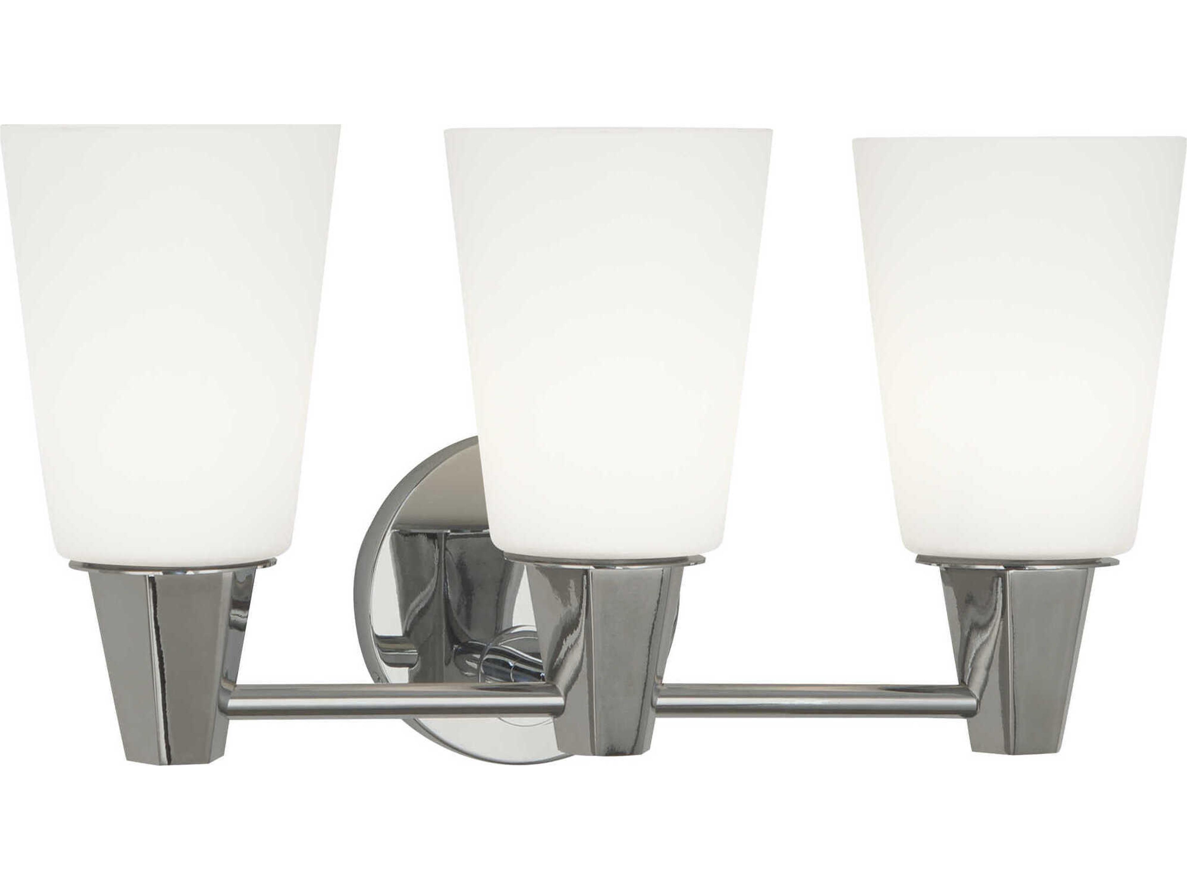 Wheatley 3-Light Polished Chrome Vanity Light