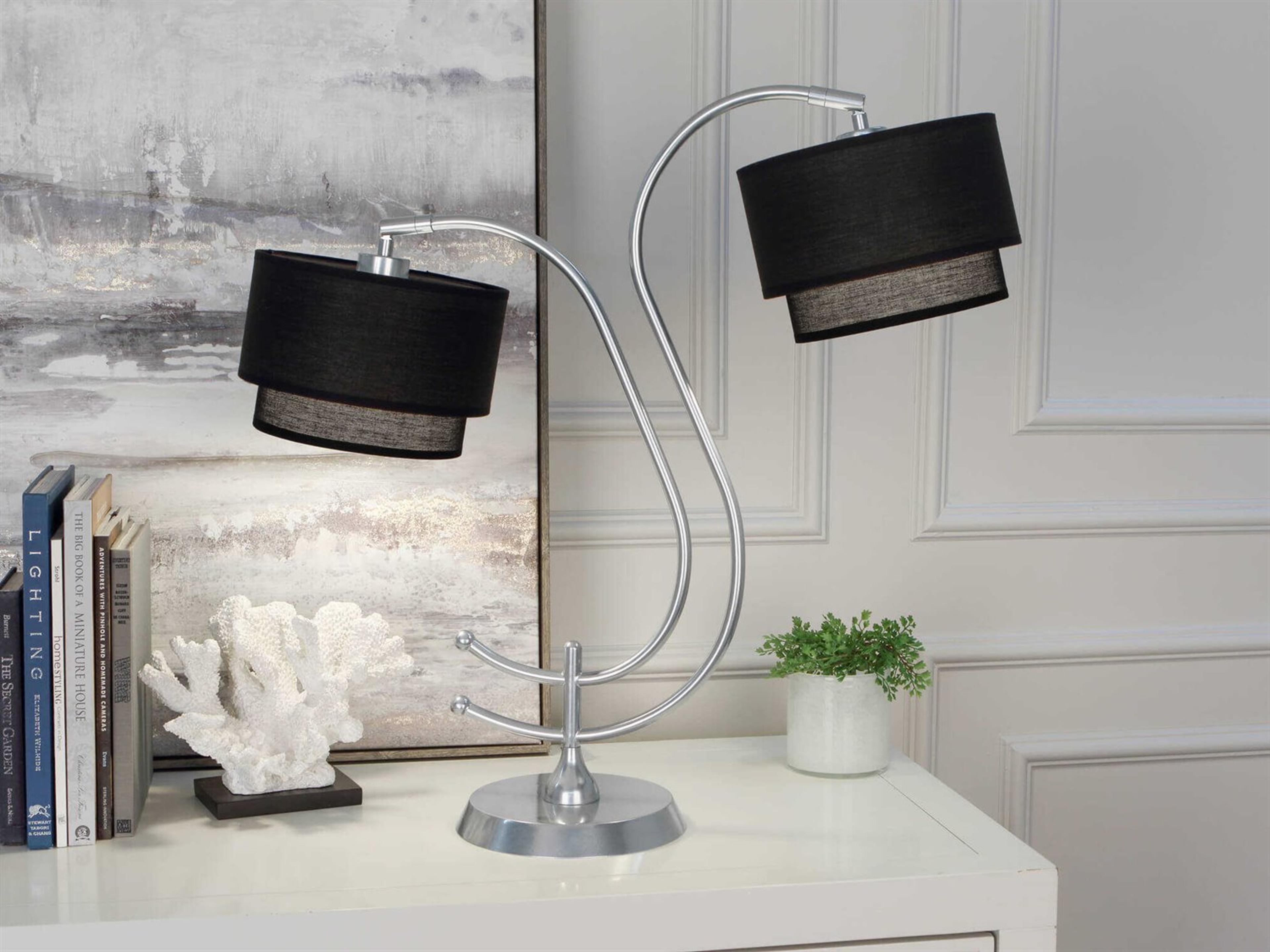 Robert Abbey Charlee Gunmetal Powder Coat Buffet Lamp