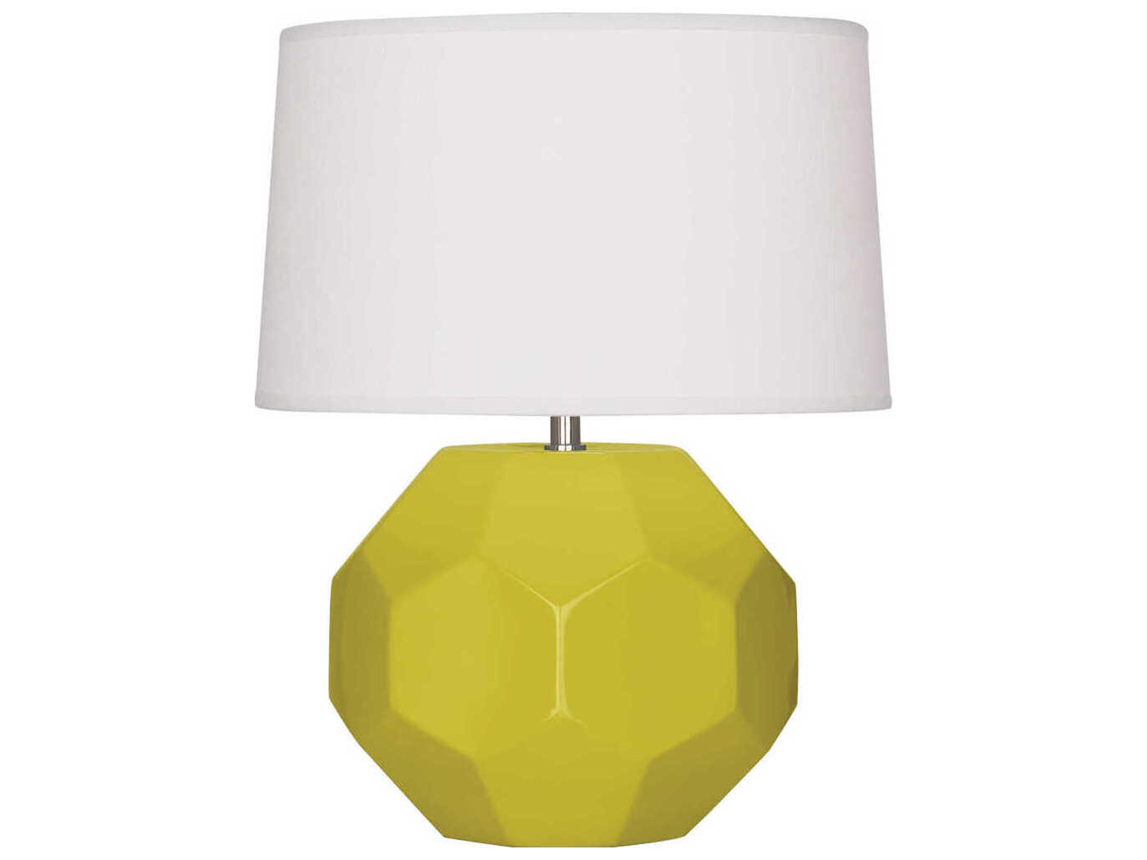 Franklin Citron Glazed Yellow Table Lamp