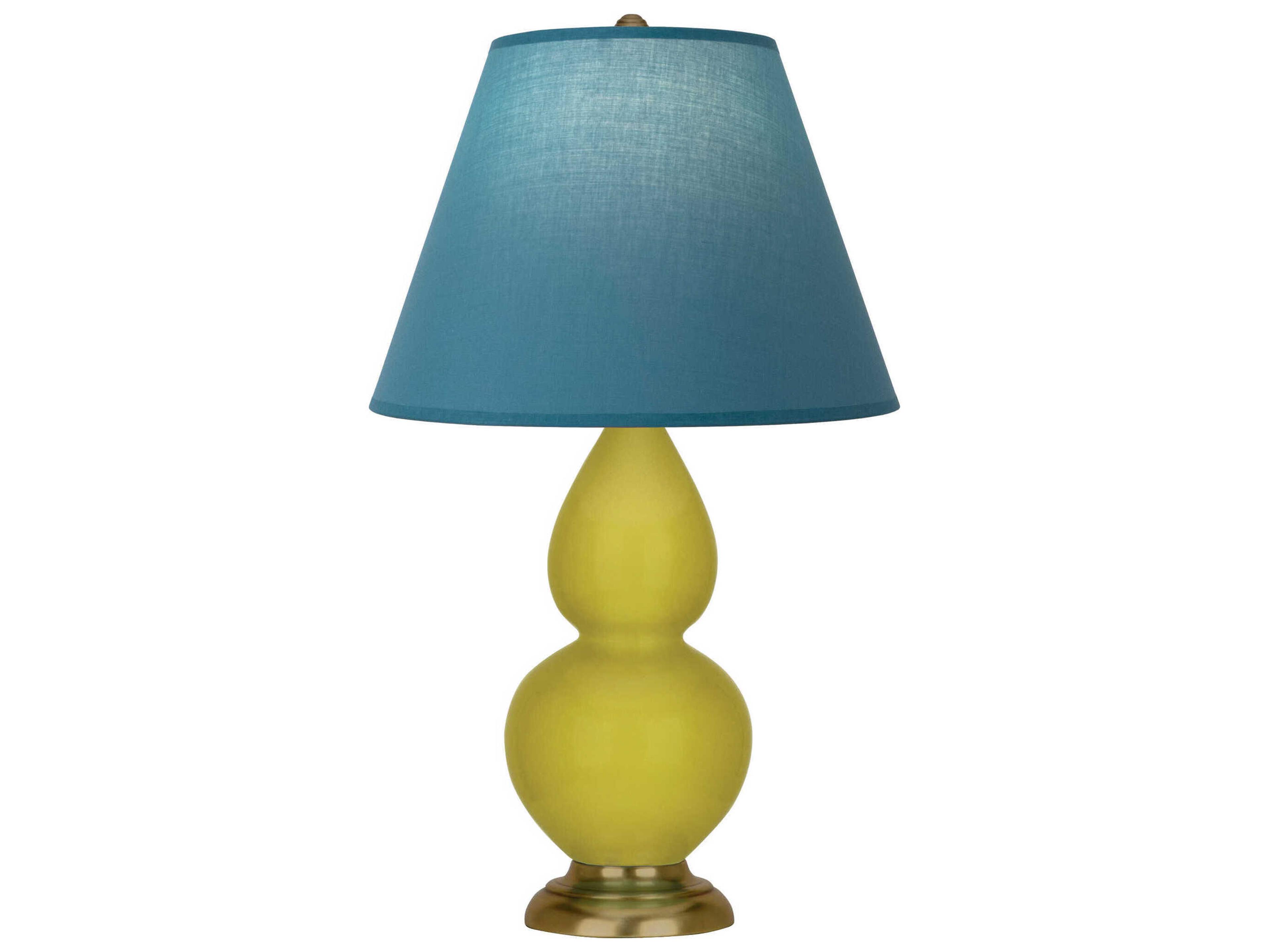 Small Double Gourd Citron Glazed Yellow Table Lamp