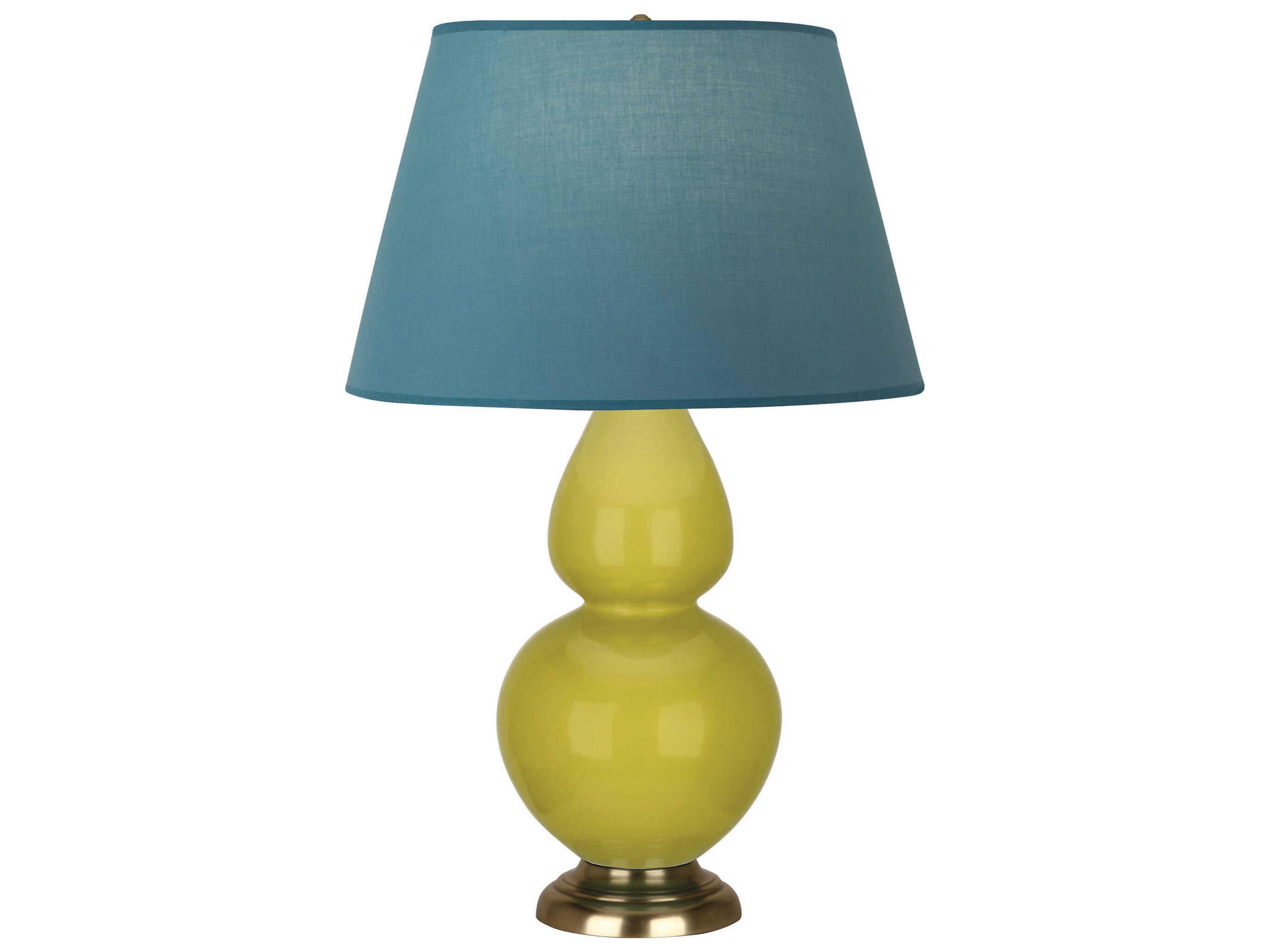 Double Gourd Citron Glazed Yellow Buffet Lamp