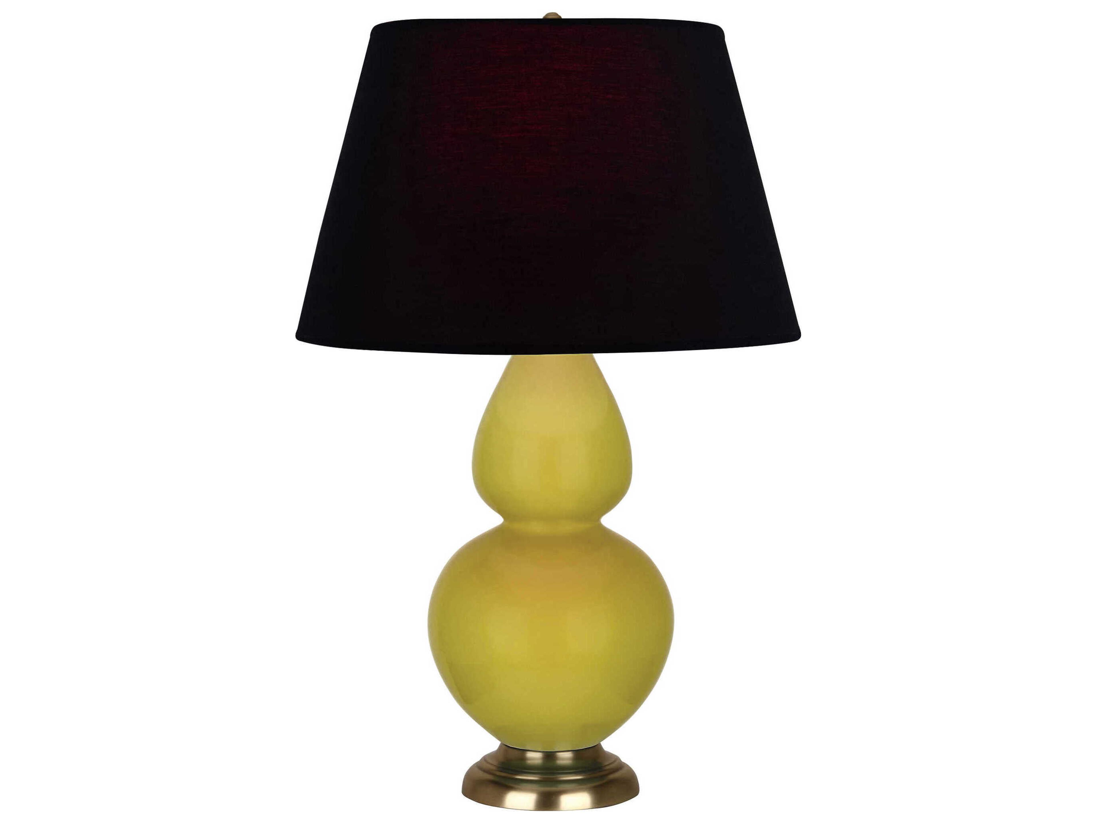 Robert Abbey Double Gourd Citron Glazed Yellow Buffet Lamp