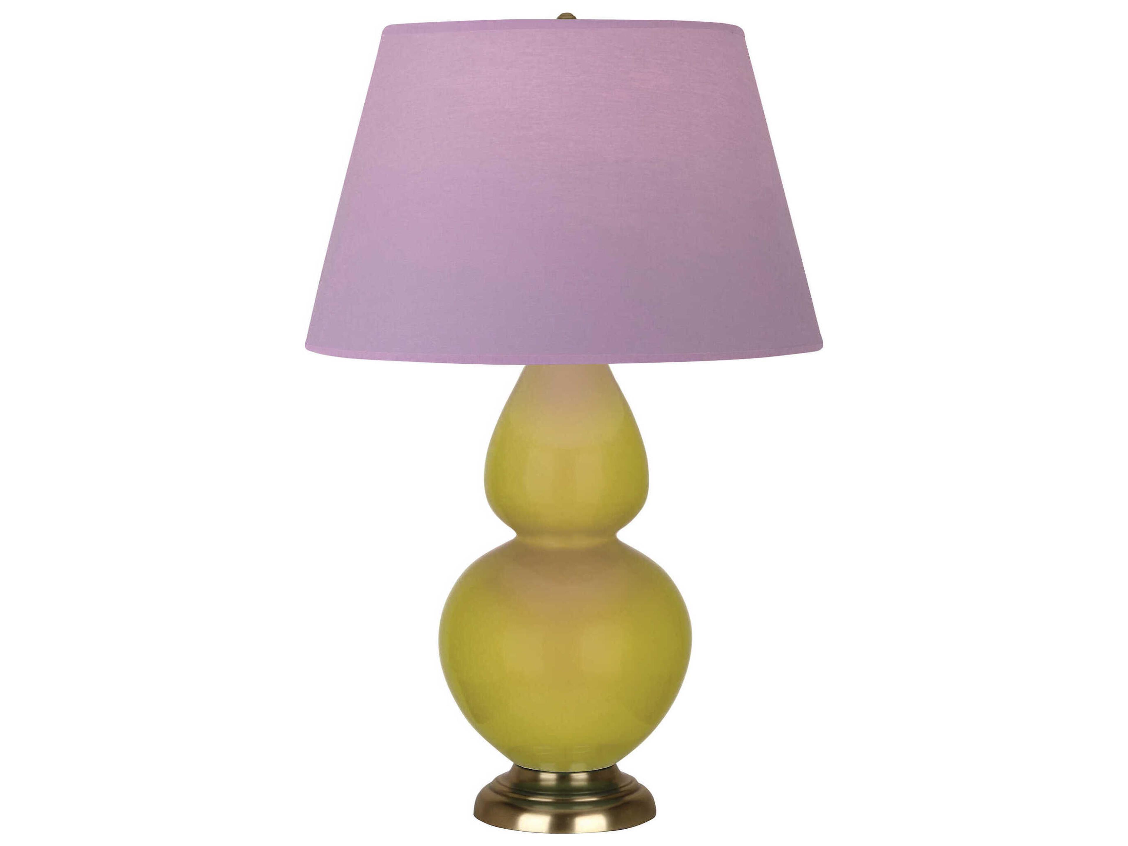 Robert Abbey Double Gourd Citron Glazed Yellow Buffet Lamp