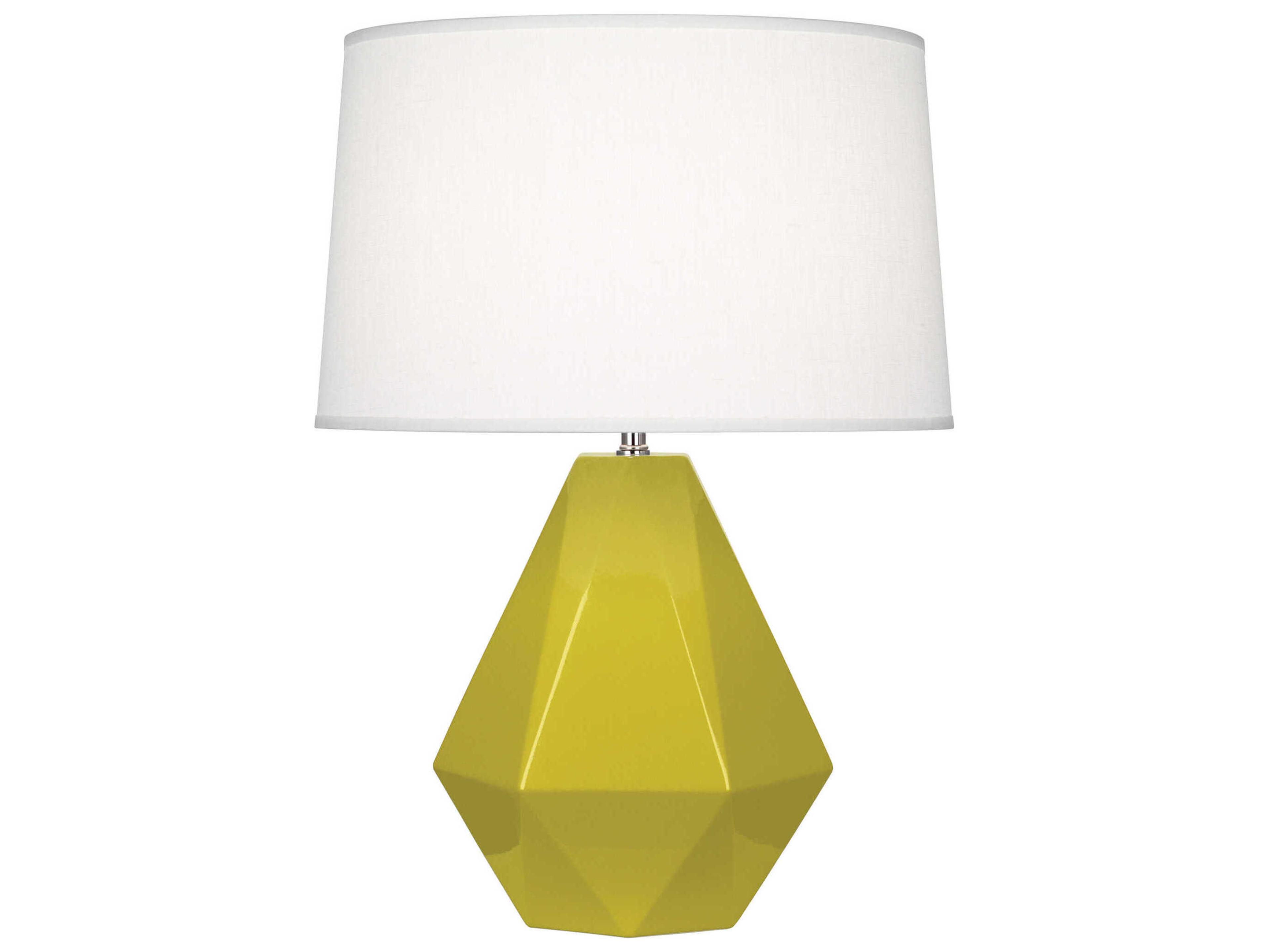 Delta Table Lamp in Citron Glazed Ceramic