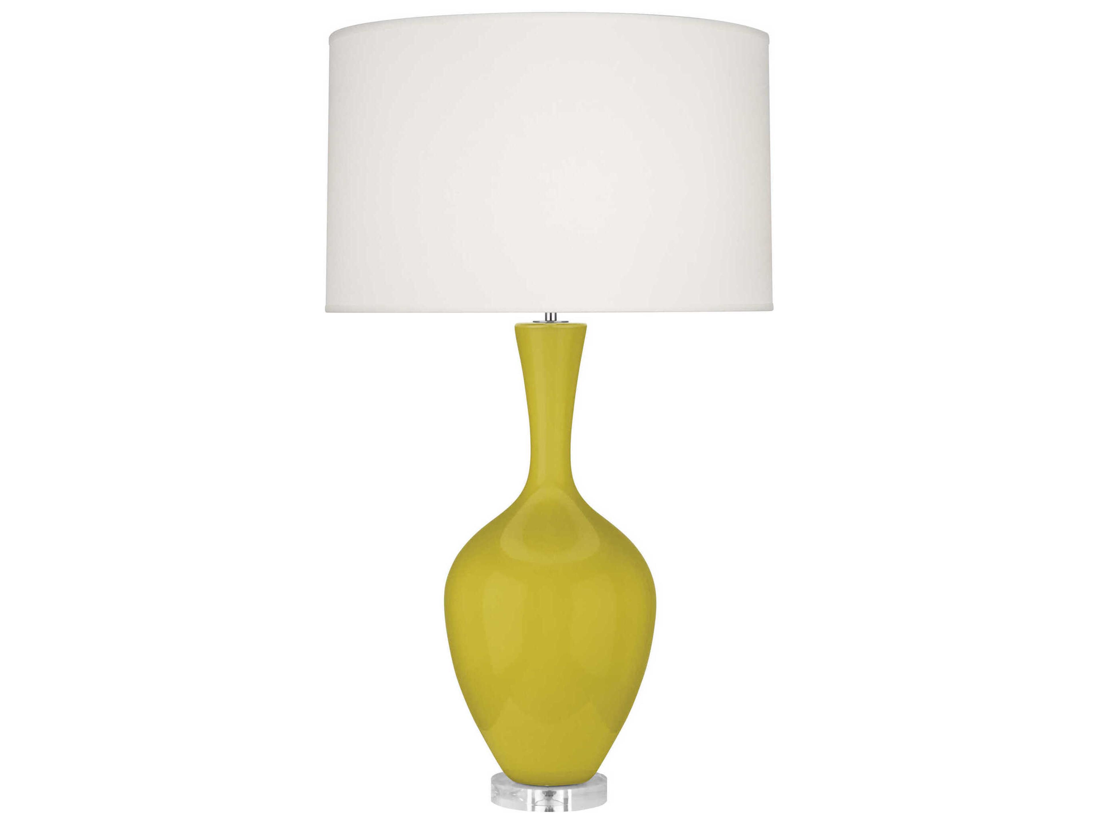 Audrey Table Lamp in Citron Glazed Ceramic