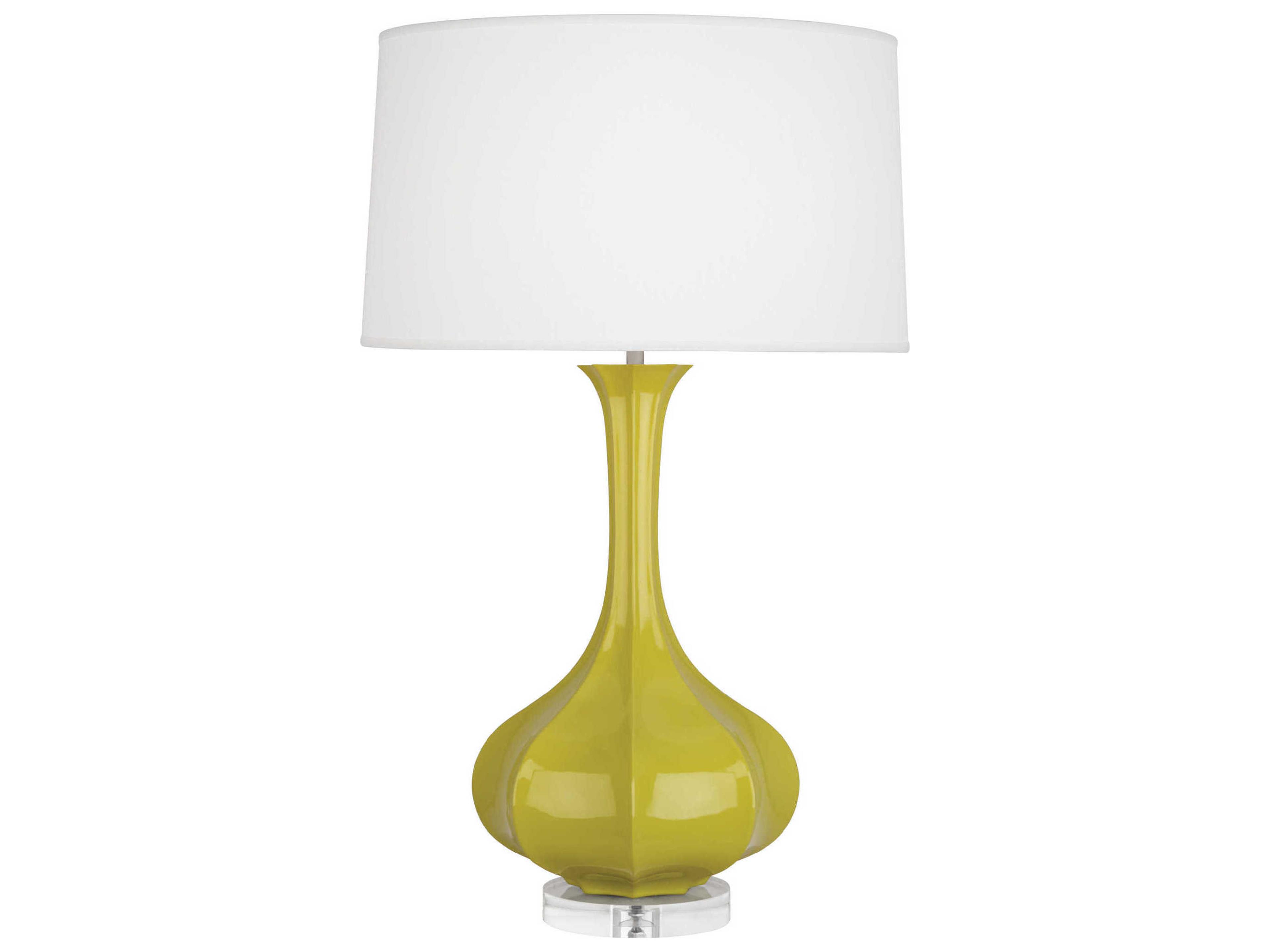Pike Citron Glazed Lucite Yellow Buffet Lamp