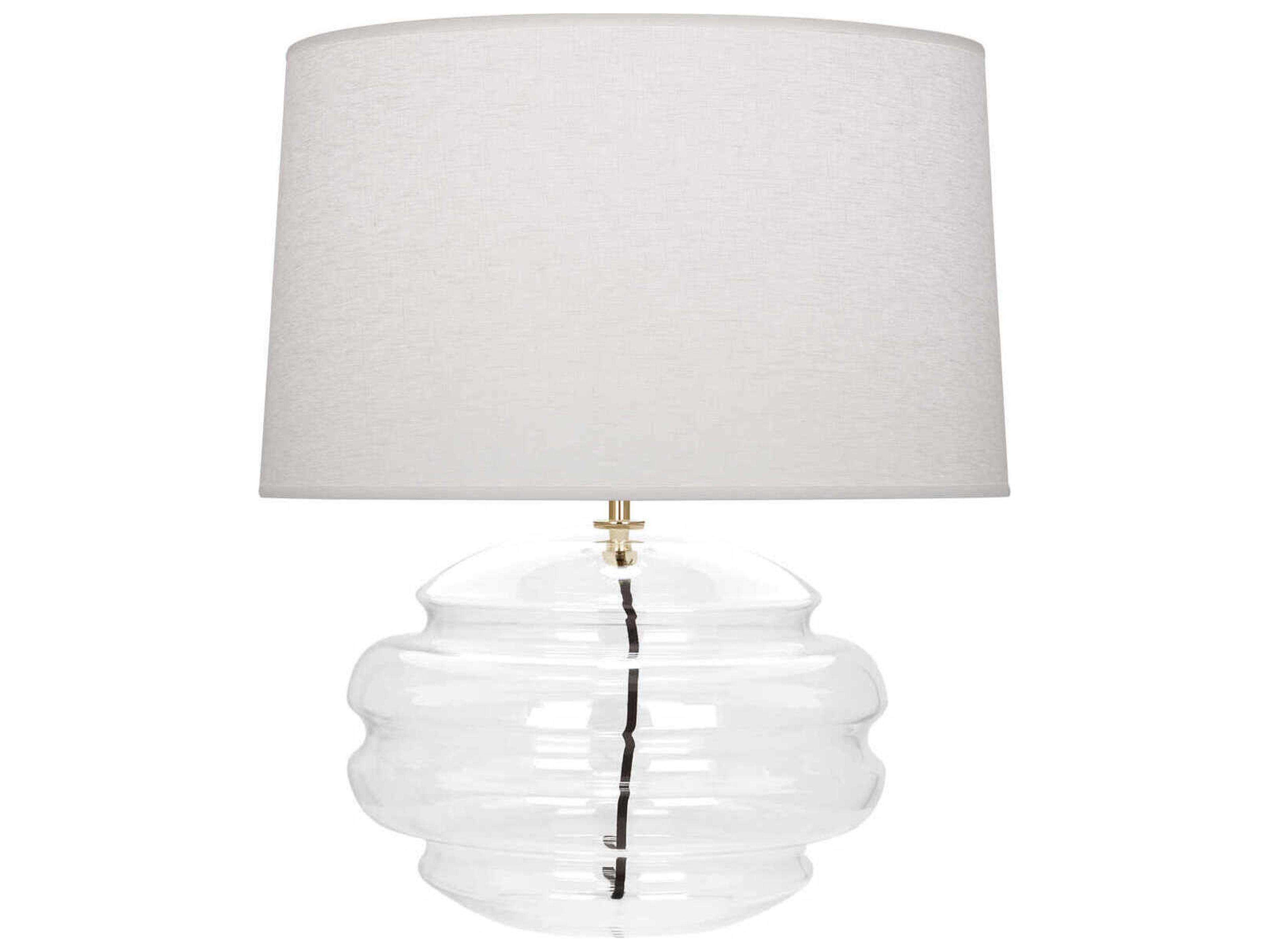 Horizon Modern Brass Clear Glass Table Lamp