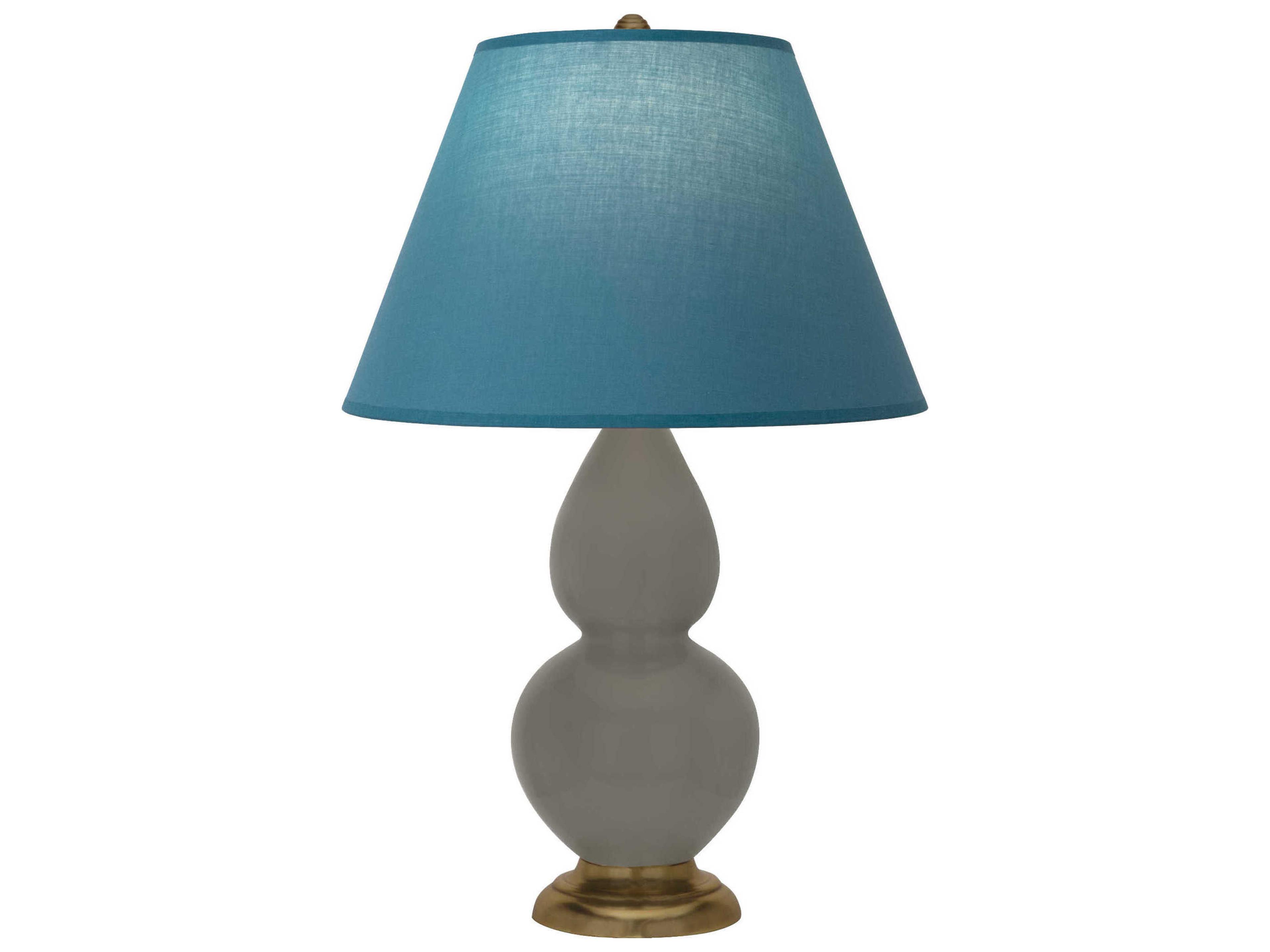 Robert Abbey Small Double Gourd Ash Glazed Gray Table Lamp