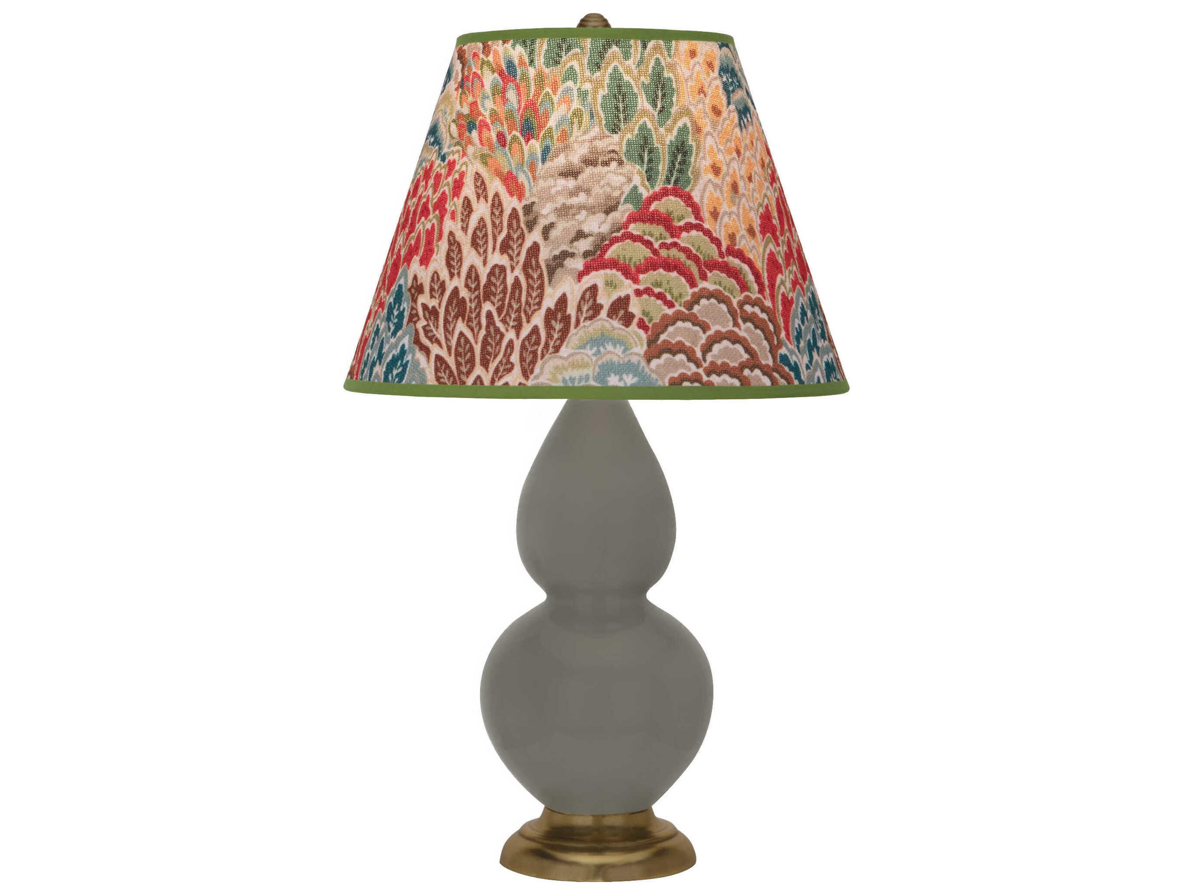 Robert Abbey Small Double Gourd Ash Glazed Gray Table Lamp
