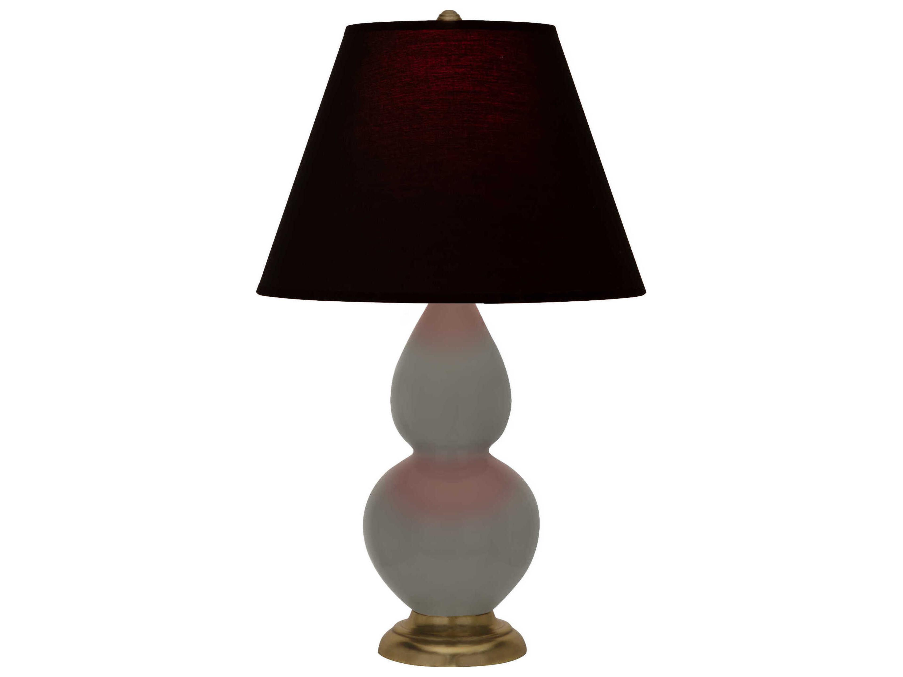 Robert Abbey Small Double Gourd Ash Glazed Gray Table Lamp
