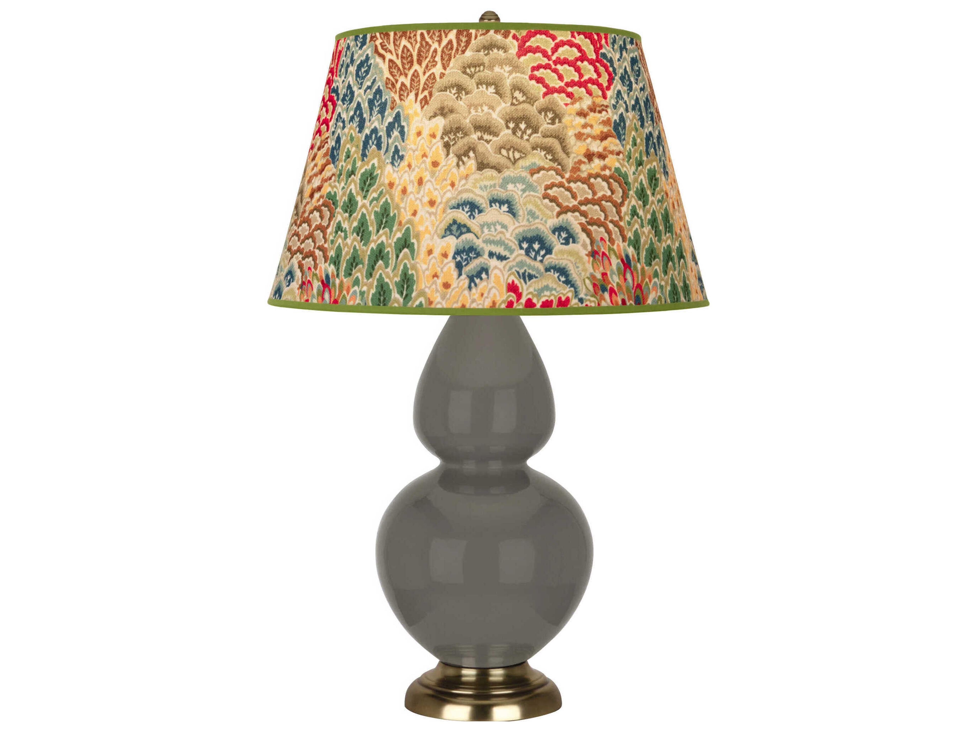 Robert Abbey Double Gourd Ash Glazed Gray Buffet Lamp