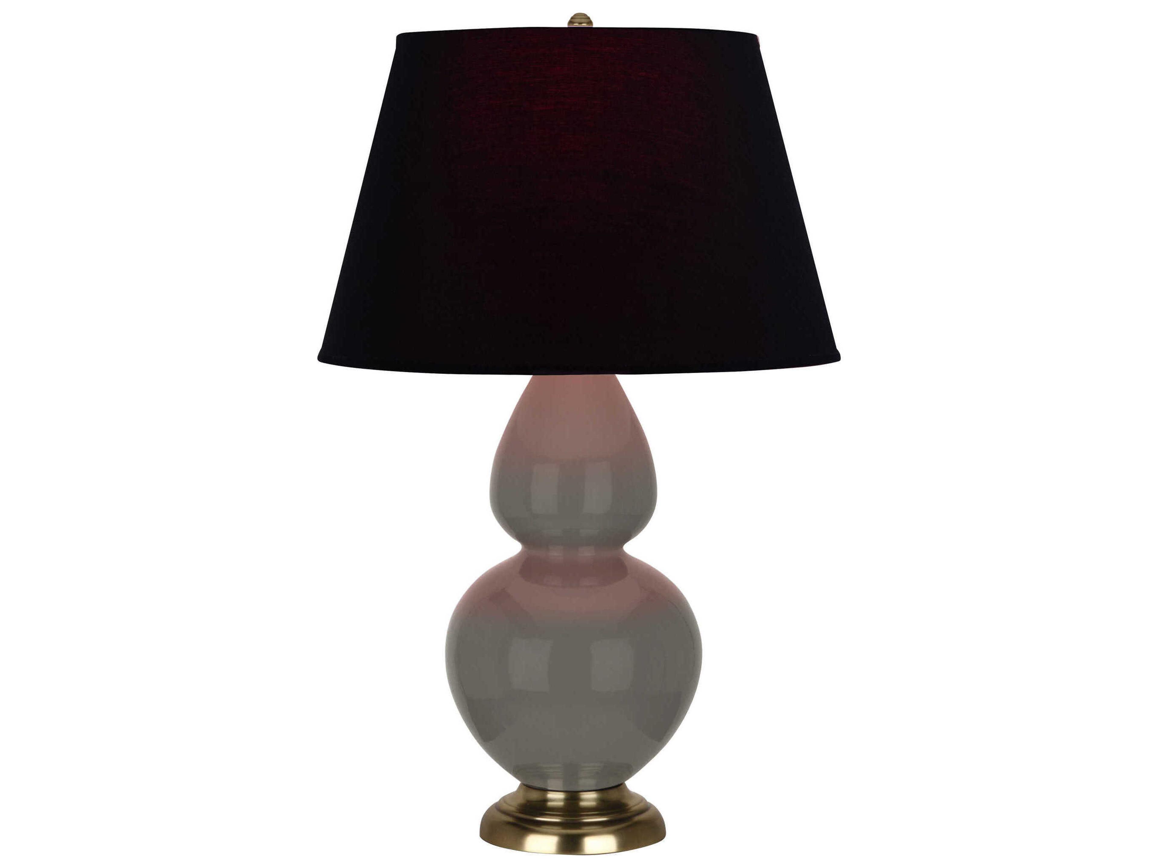 Robert Abbey Double Gourd Ash Glazed Gray Buffet Lamp