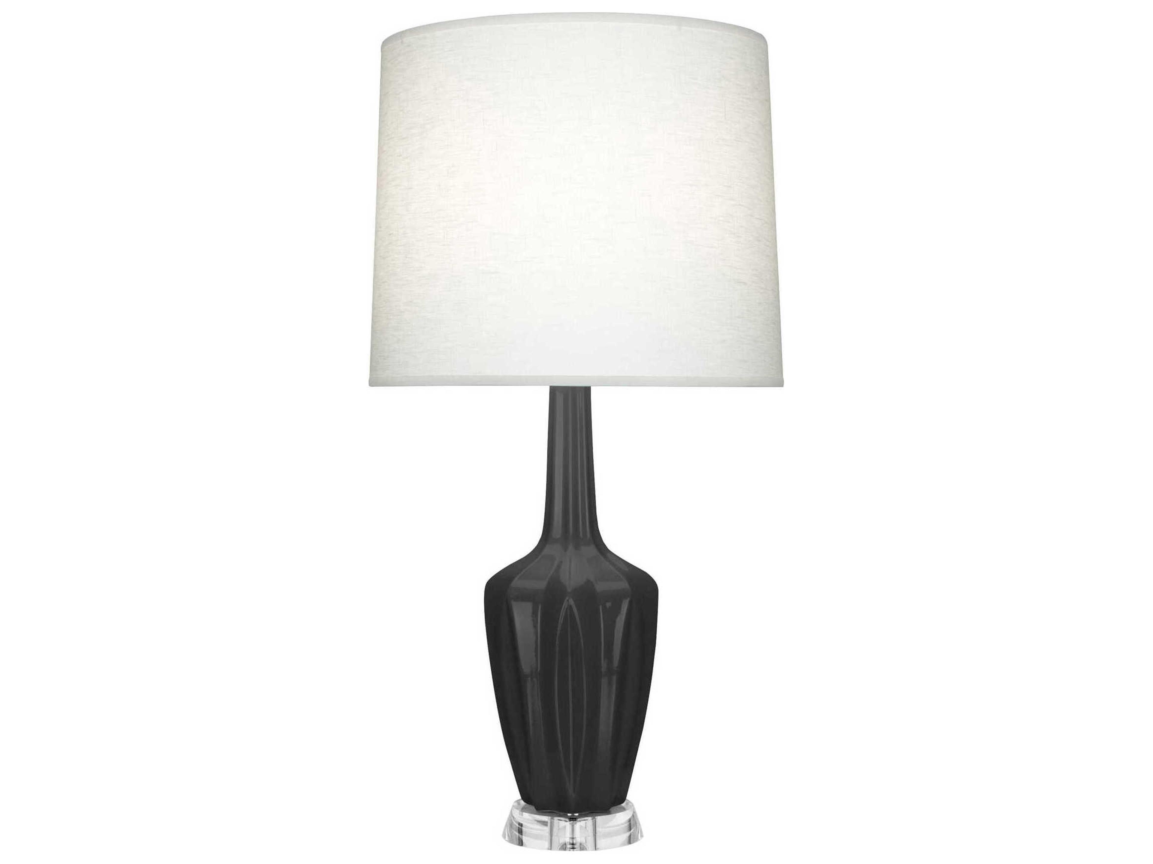 Emma Ash Glazed Black Buffet Lamp
