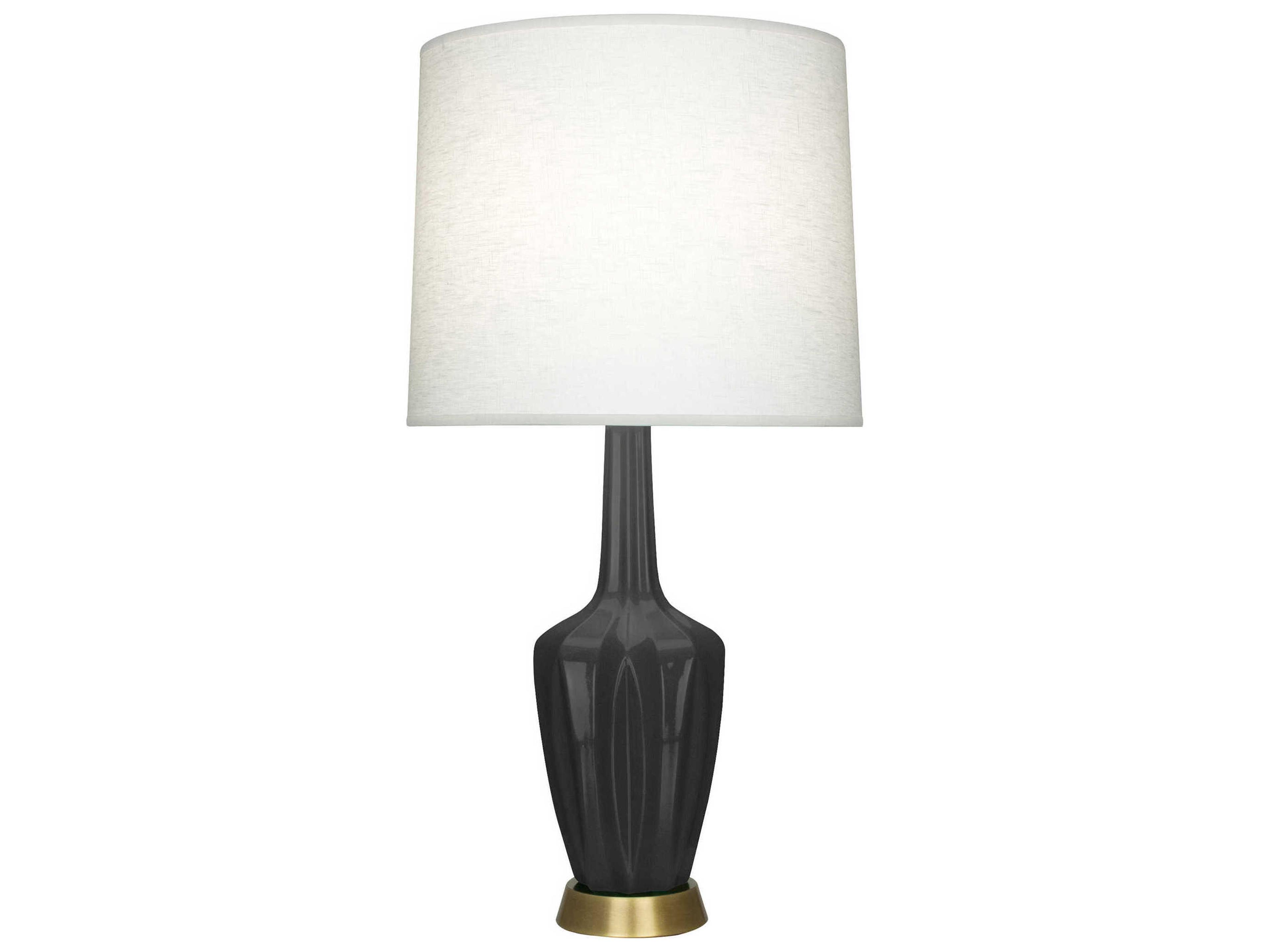 Robert Abbey Emma Ash Glazed Black Buffet Lamp