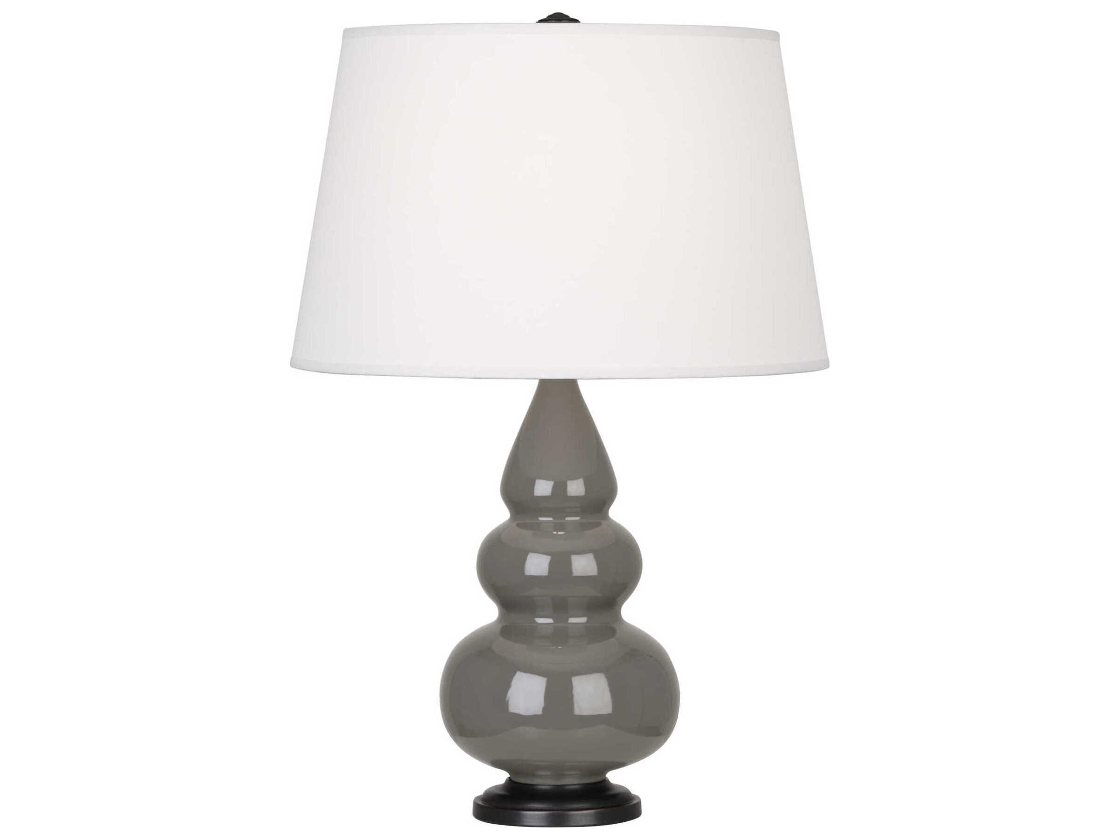 Robert Abbey Small Triple Gourd Gray Table Lamp