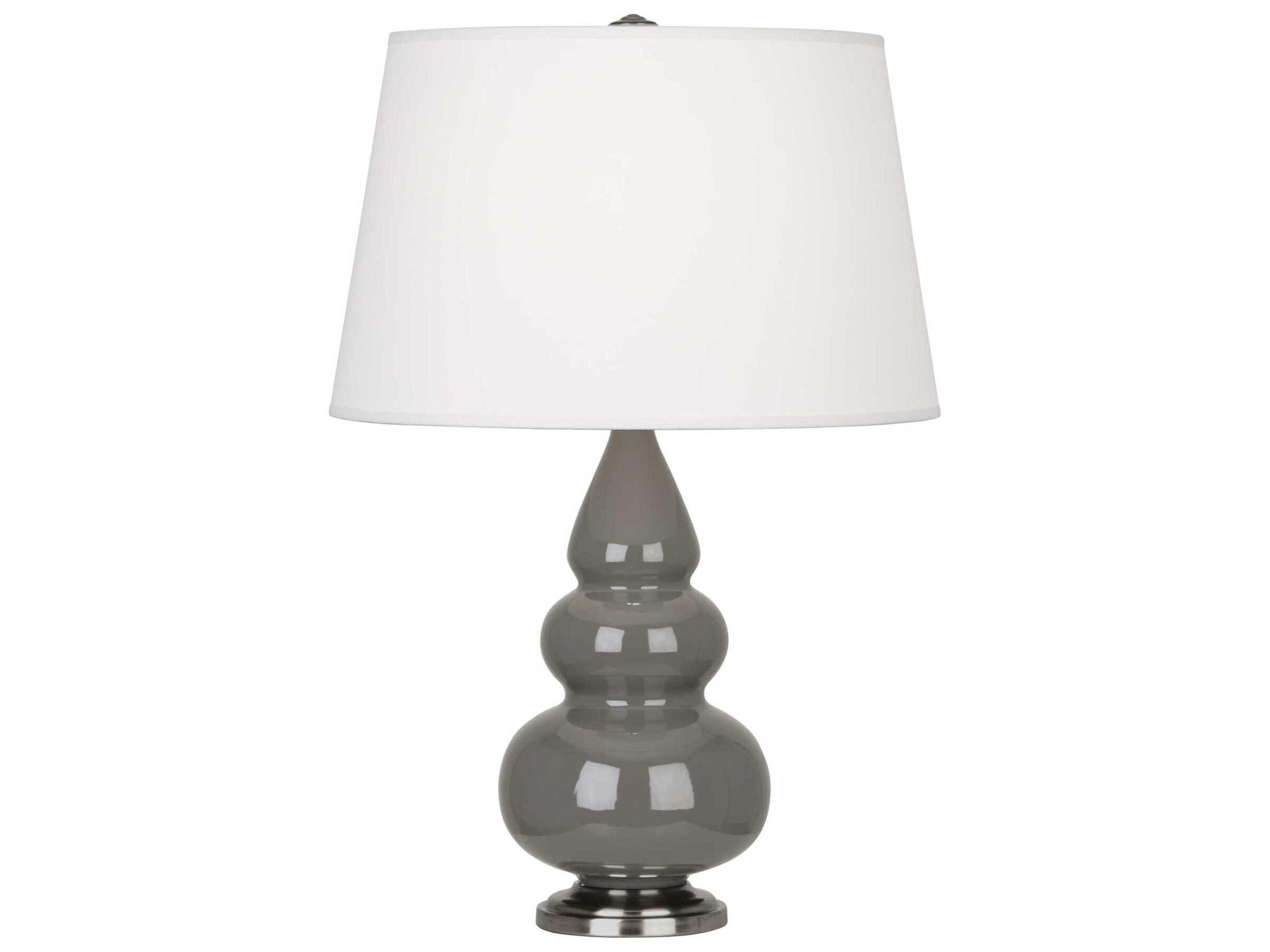 Robert Abbey Small Triple Gourd Gray Table Lamp