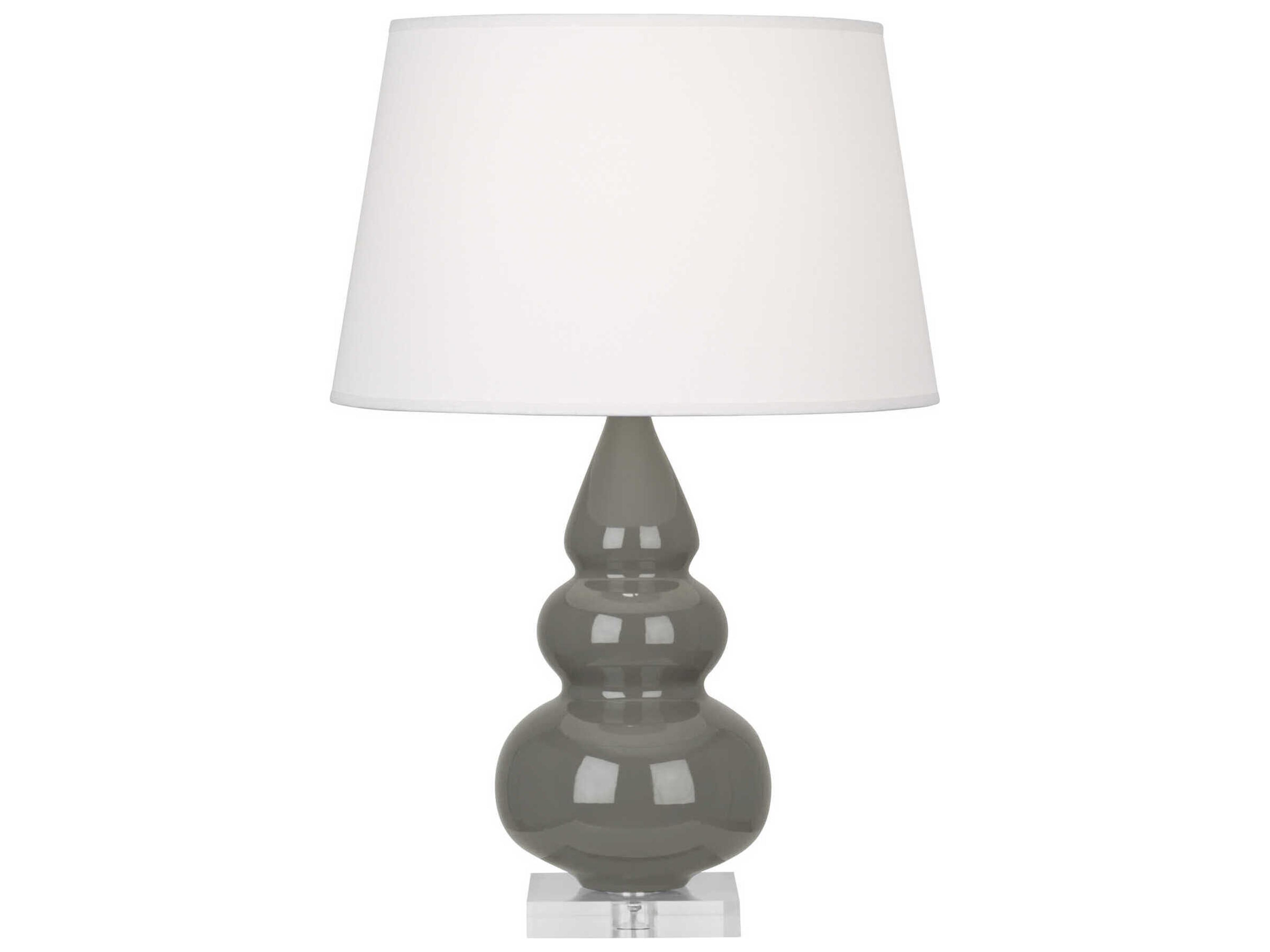 Robert Abbey Small Triple Gourd Gray Table Lamp