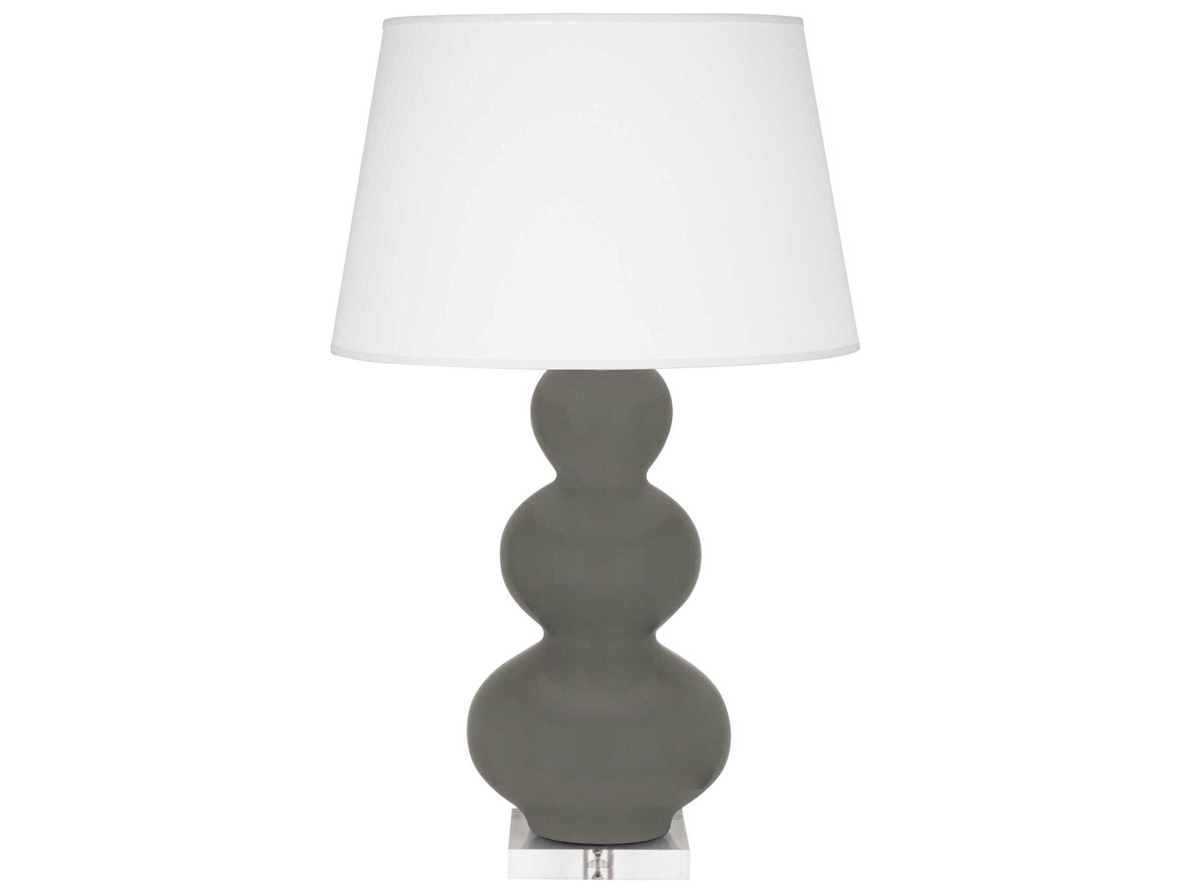 Robert Abbey Triple Gourd Gray Buffet Lamp