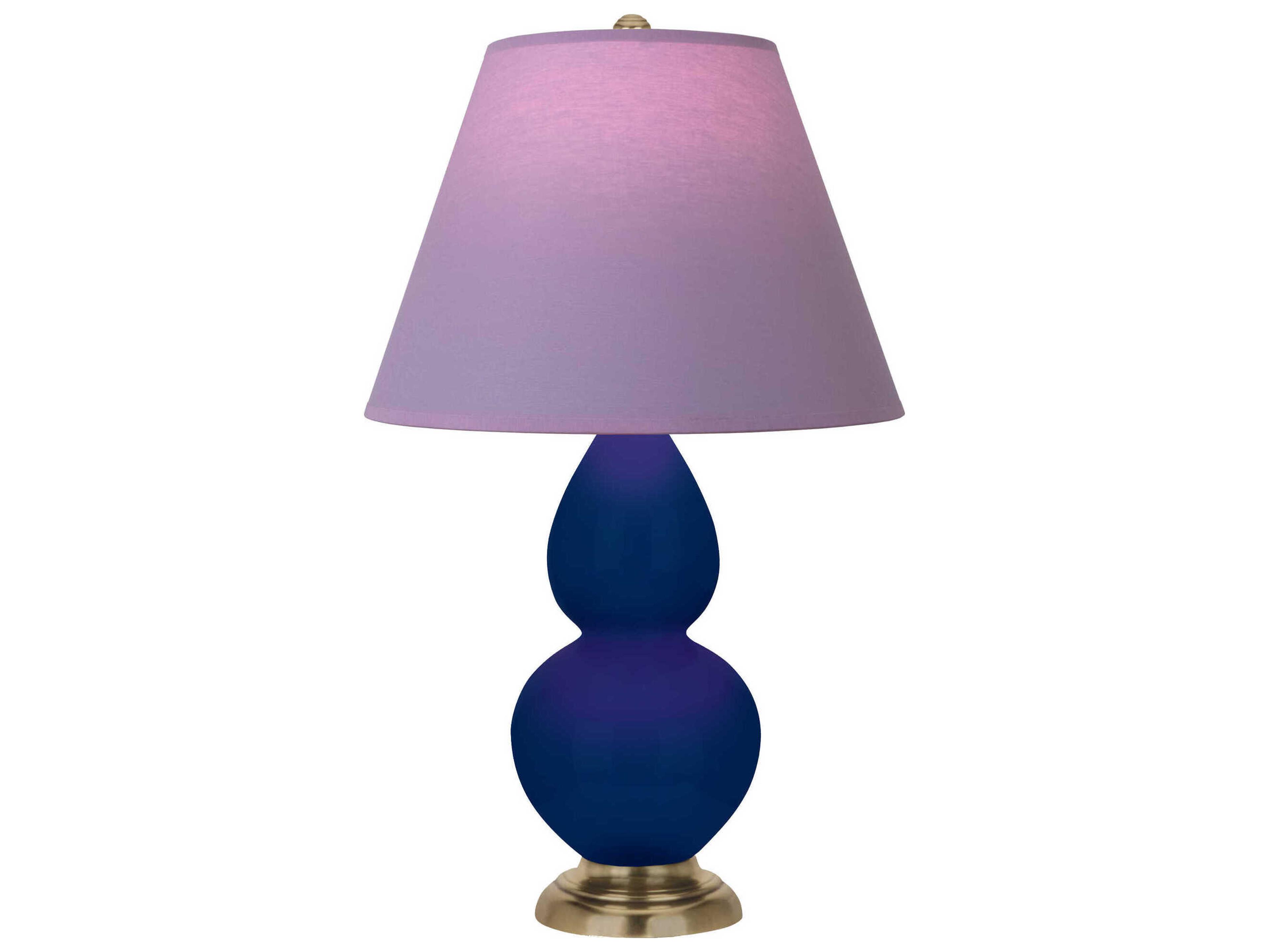 Robert Abbey Small Double Gourd Cobalt Glazed Blue Table Lamp
