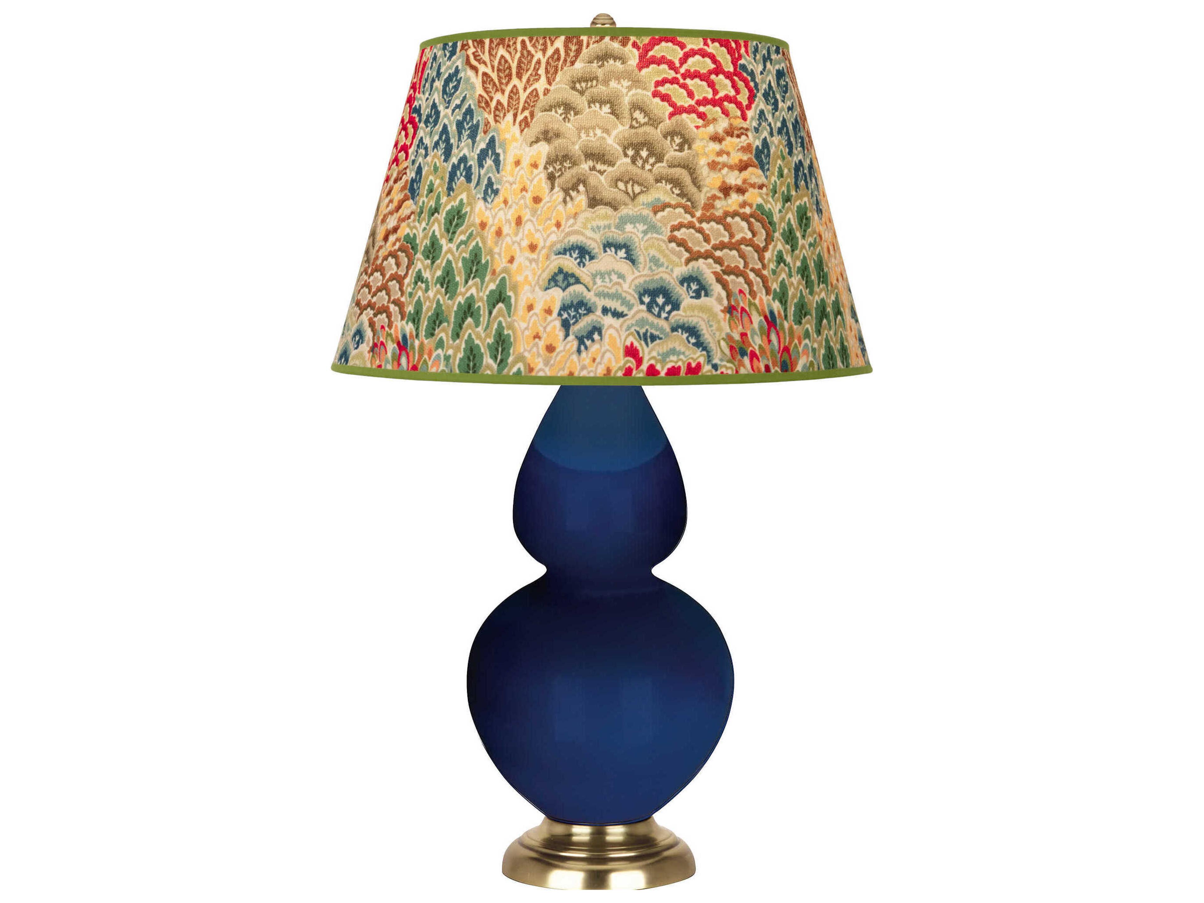 Robert Abbey Double Gourd Cobalt Glazed Blue Buffet Lamp