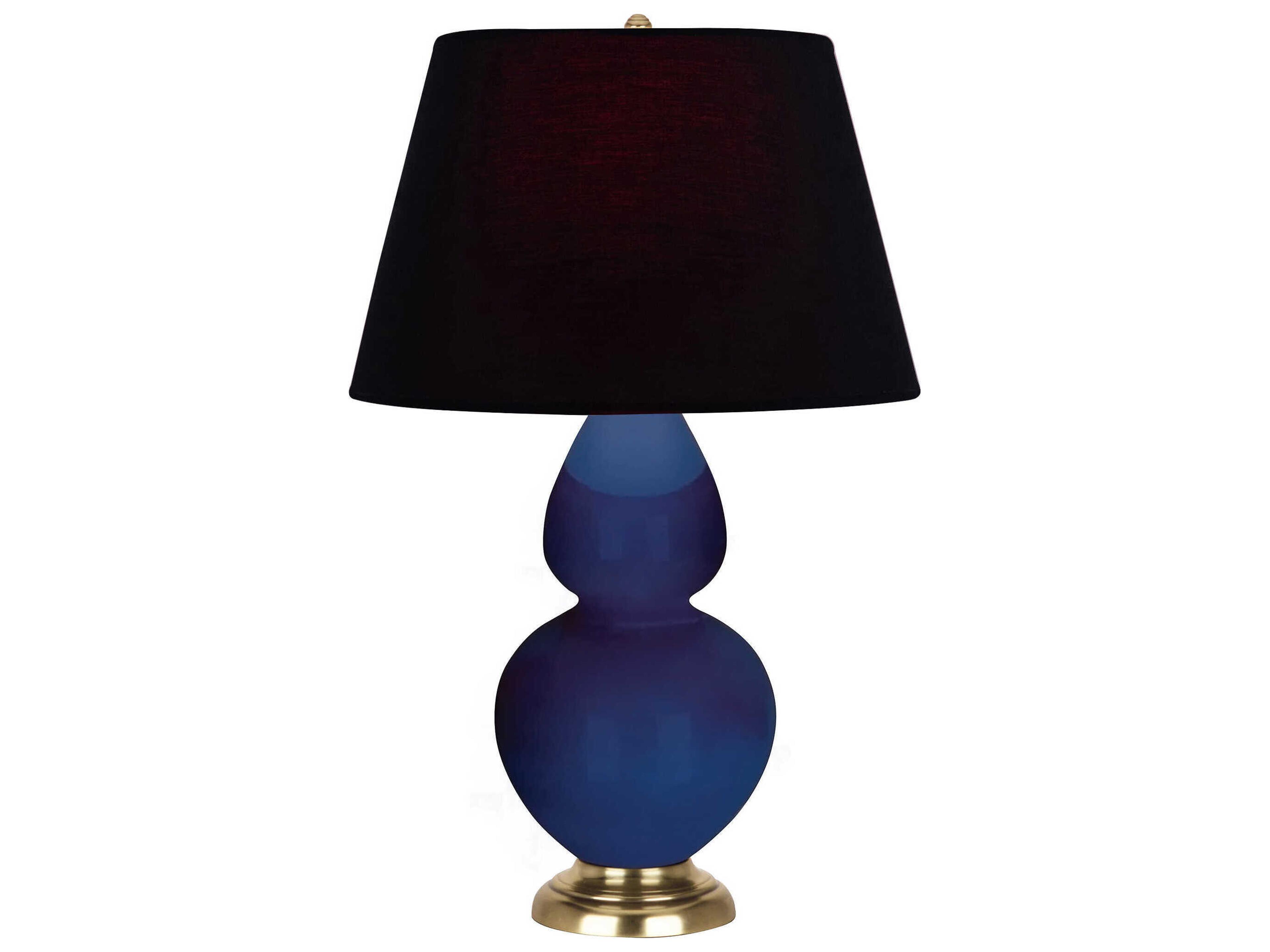 Robert Abbey Double Gourd Cobalt Glazed Blue Buffet Lamp