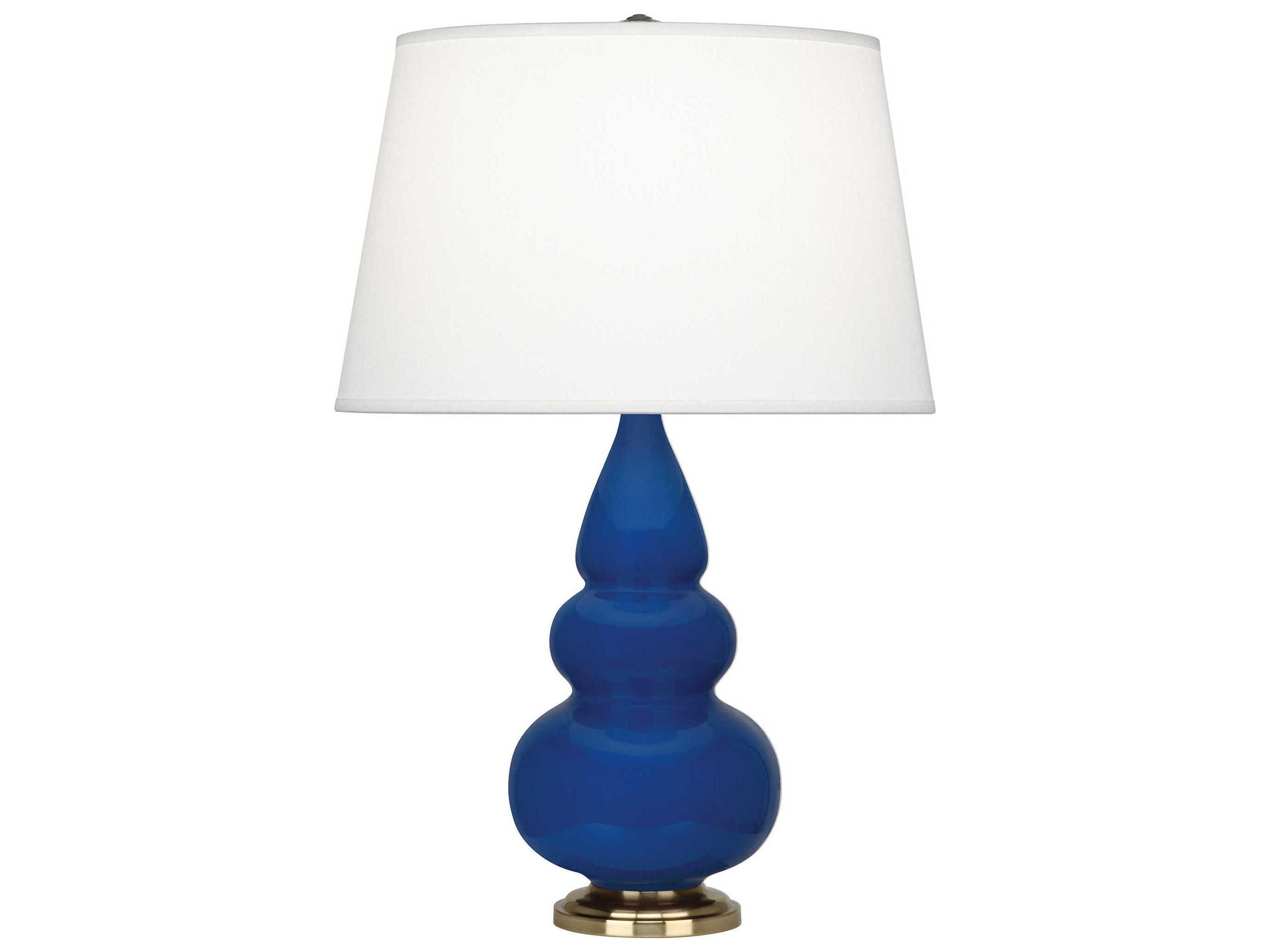 Small Triple Gourd Cobalt Glazed Blue Table Lamp