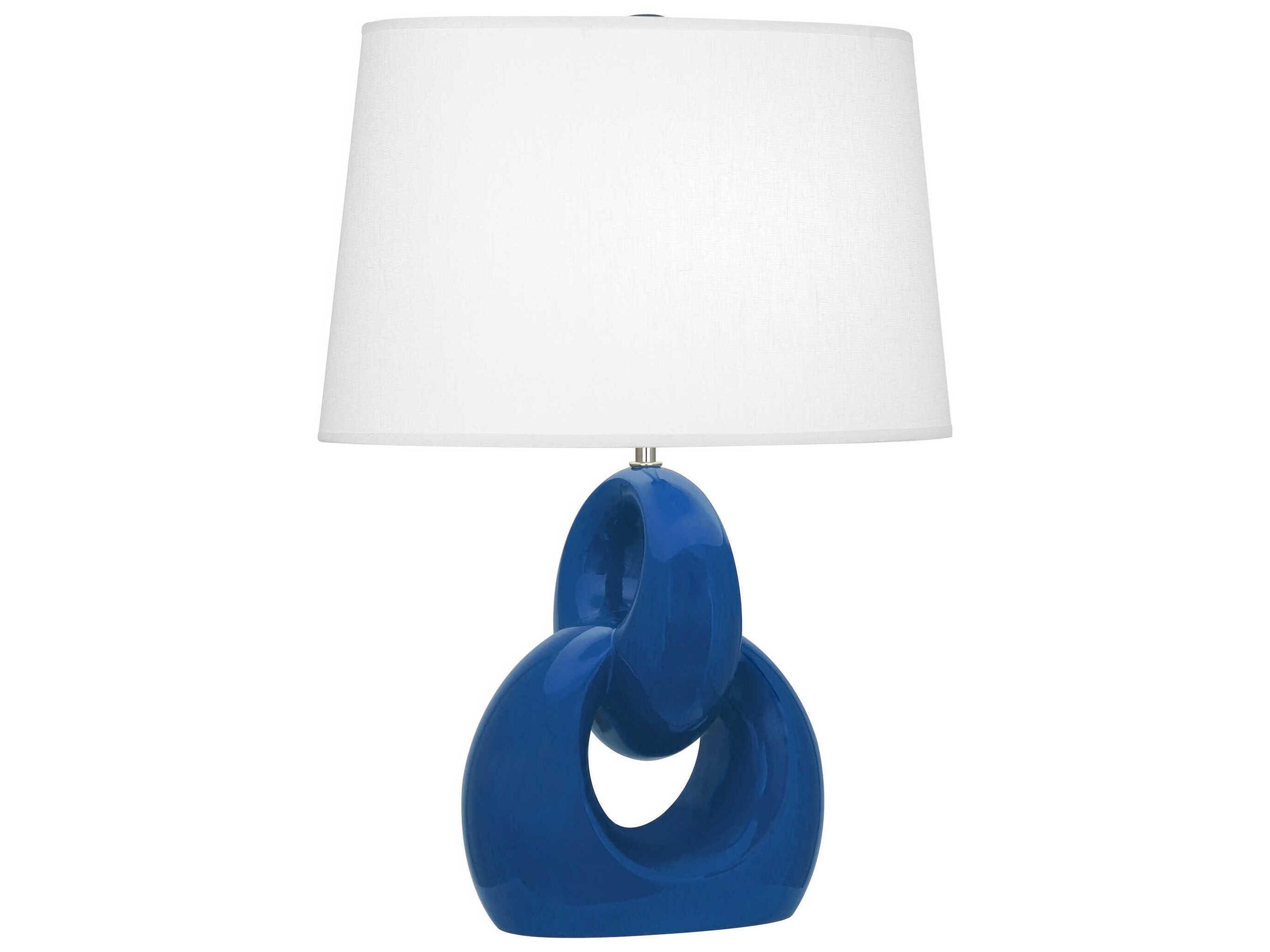 Fusion Cobalt Glazed Polished Nickel Blue Buffet Lamp