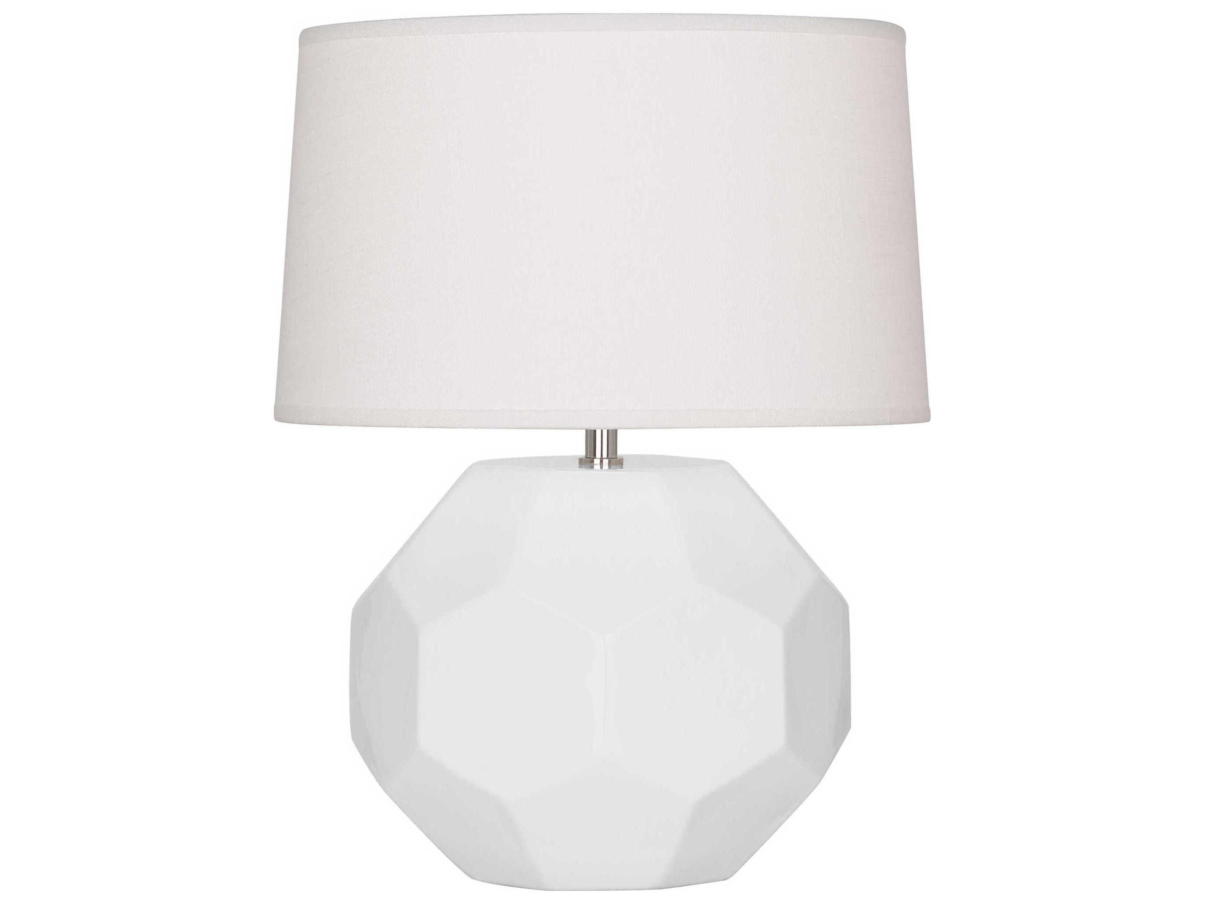 Franklin Daisy Glazed White Table Lamp