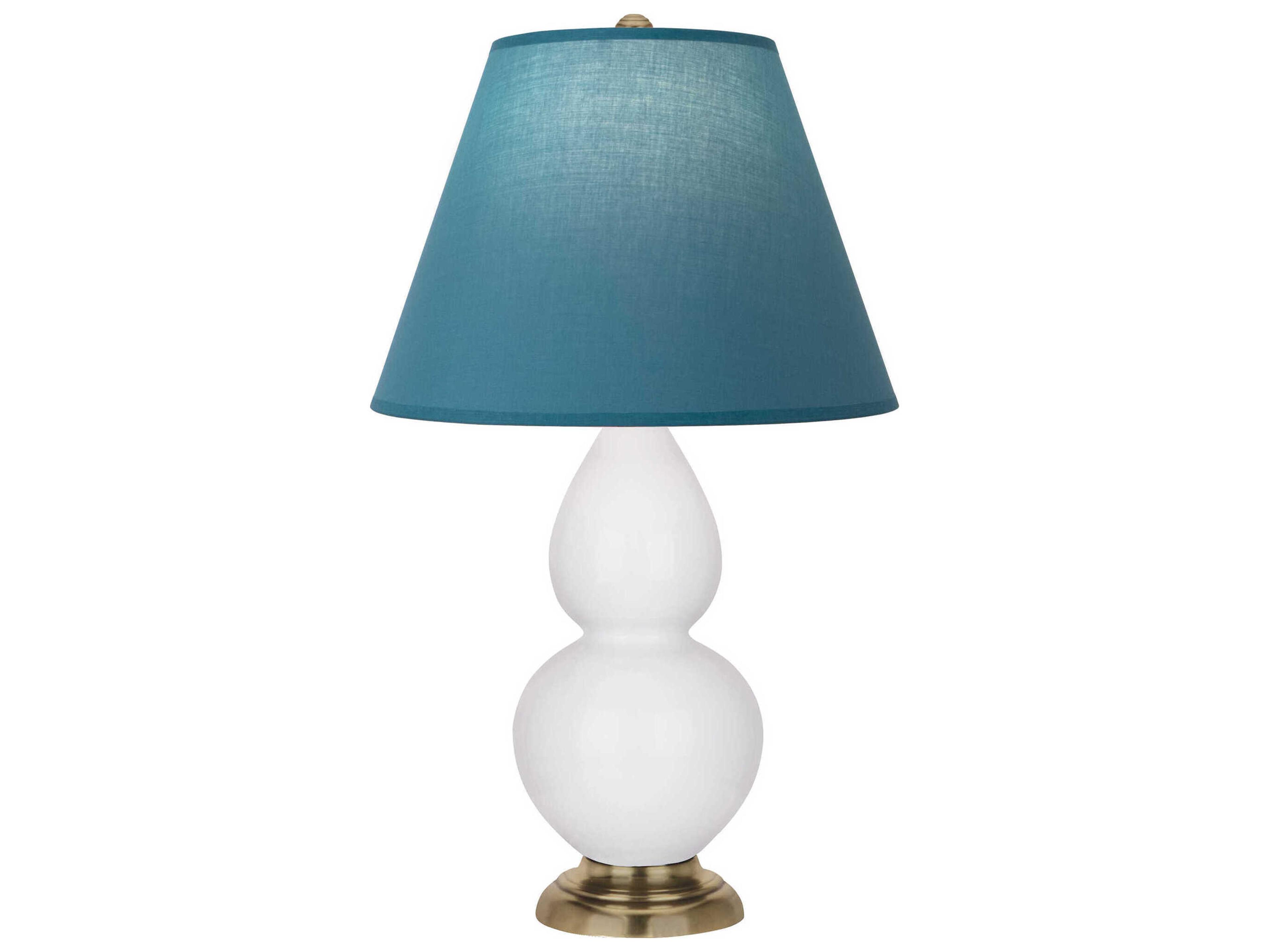 Small Double Gourd Daisy Glazed White Table Lamp