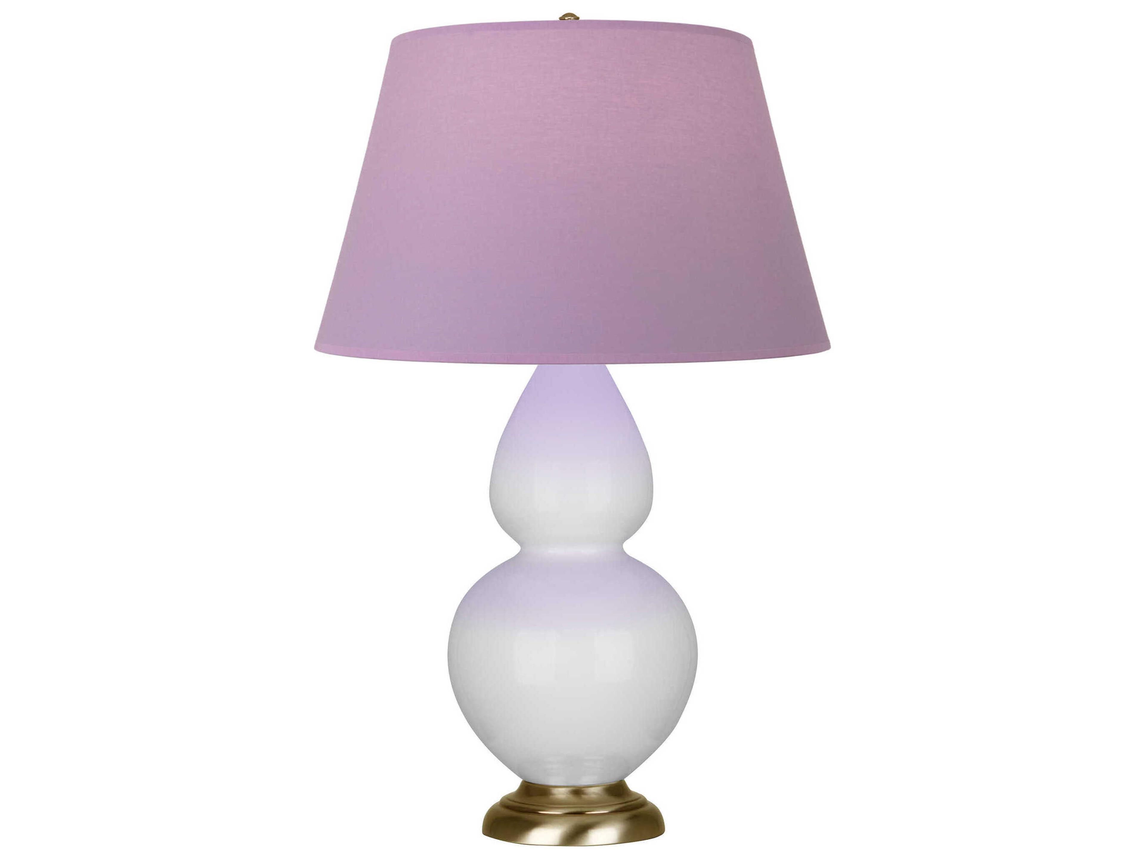 Robert Abbey Double Gourd Daisy Glazed White Buffet Lamp