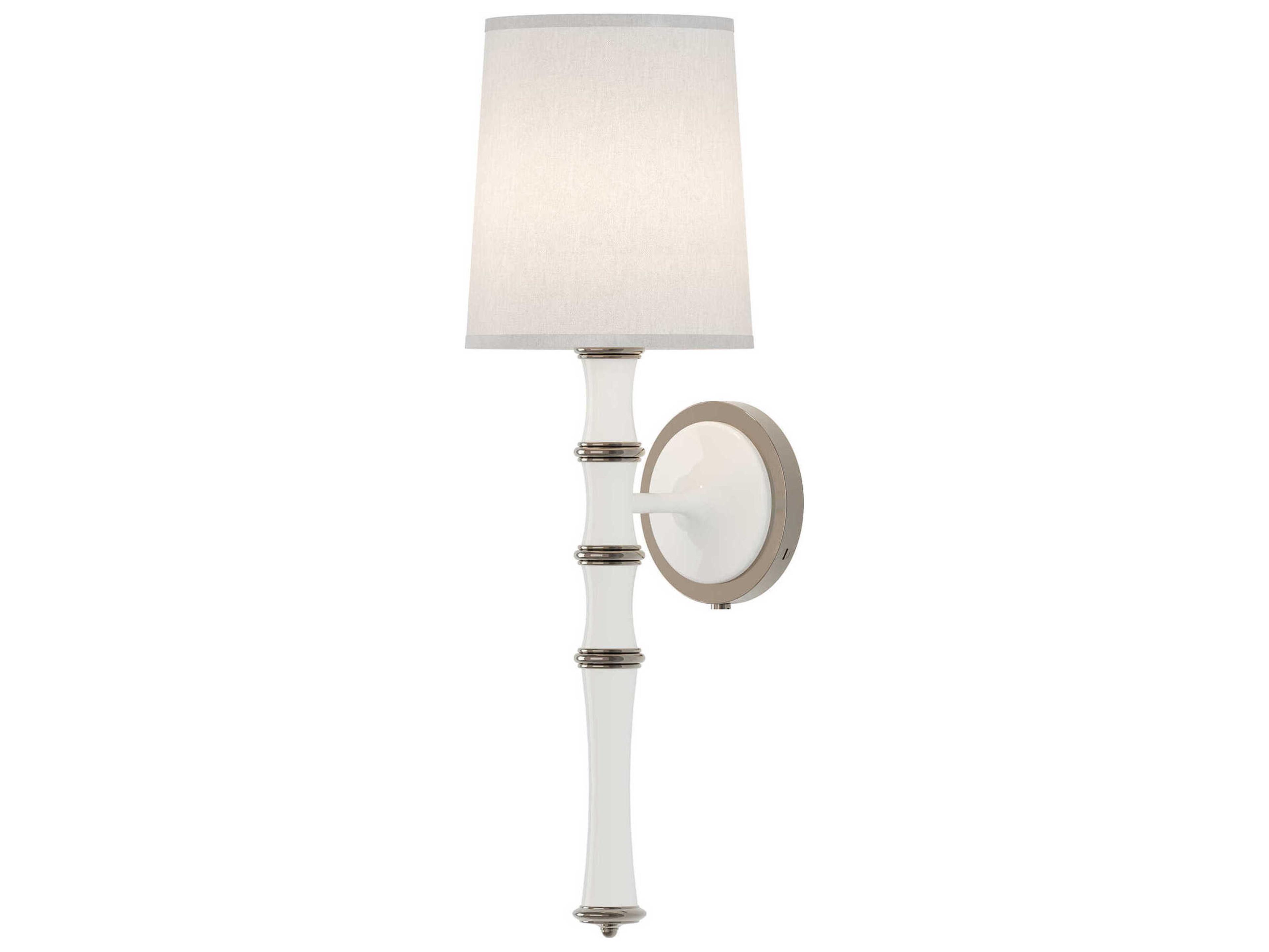 Robert Abbey Kane 1-Light Daisy White Wall Sconce