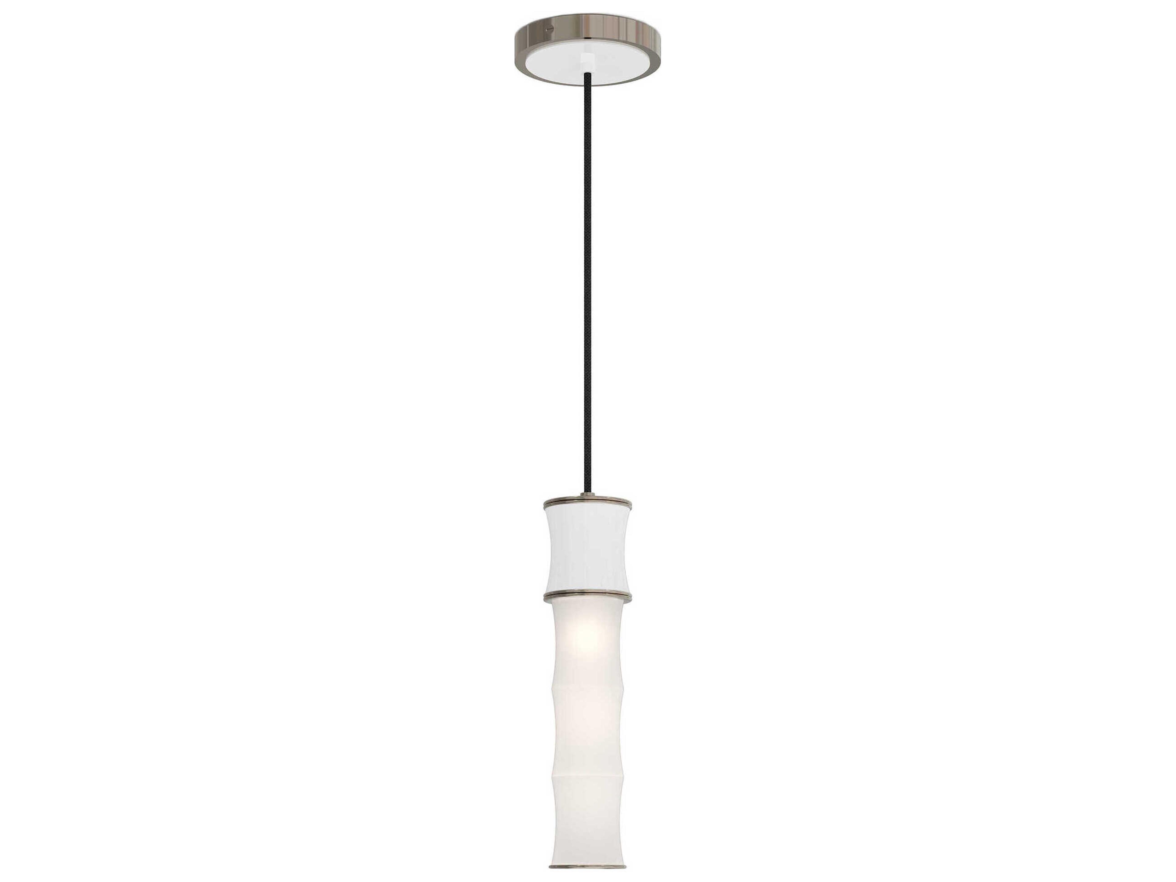 Robert Abbey Kane 1-Light Daisy White Cylinder Mini Pendant