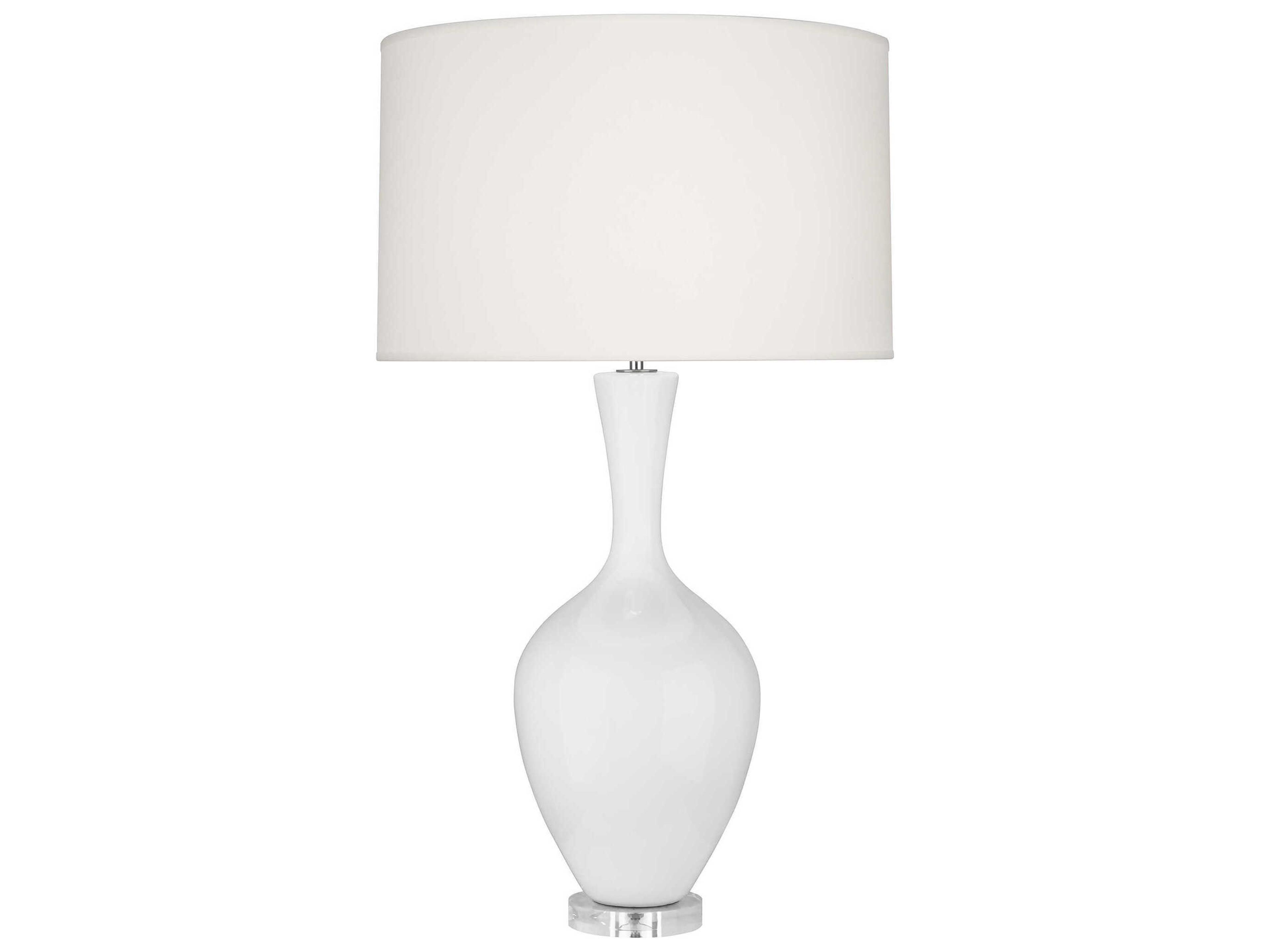Audrey Daisy Glazed White Buffet Lamp