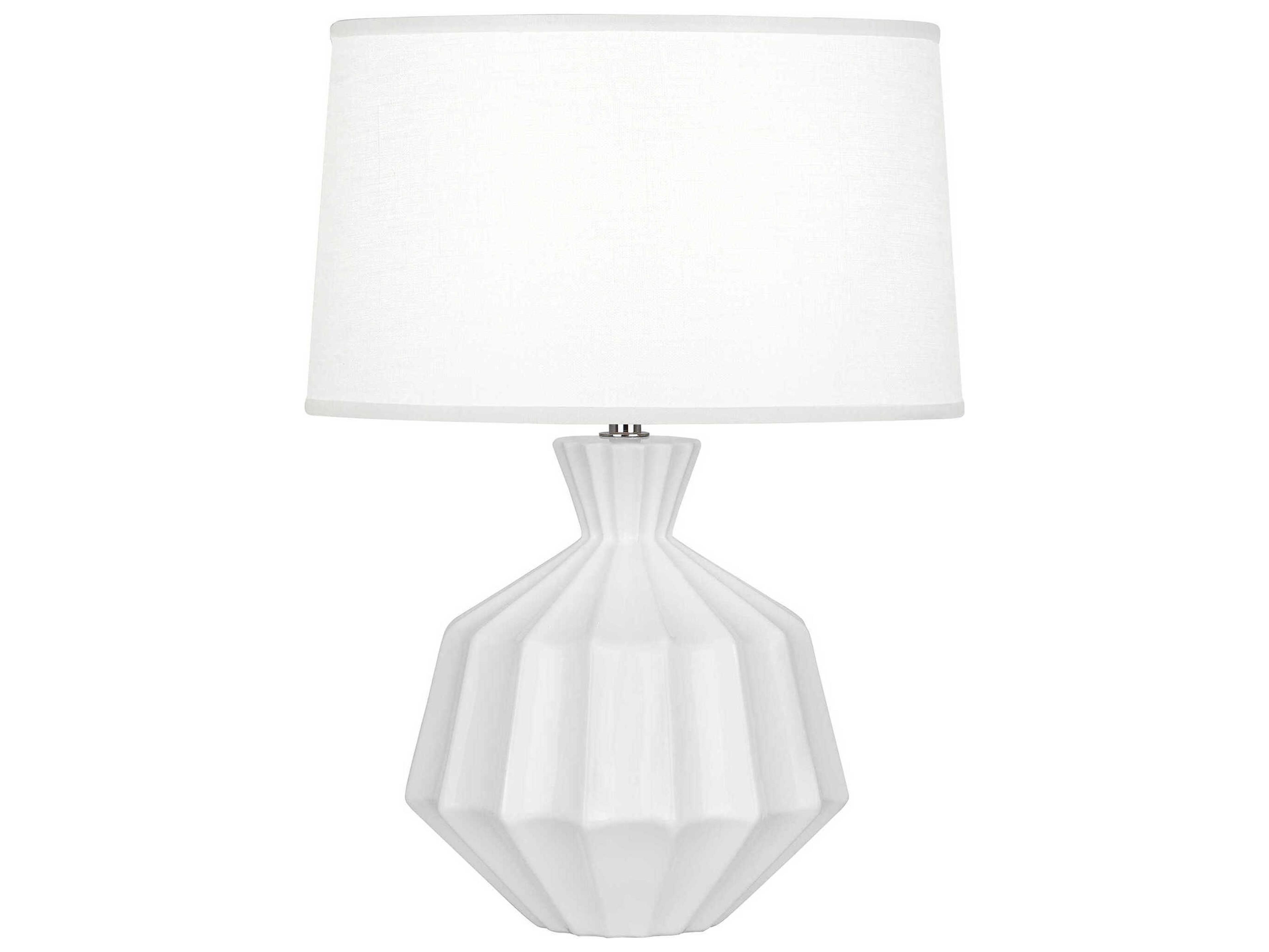 Orion Daisy Glazed White Table Lamp