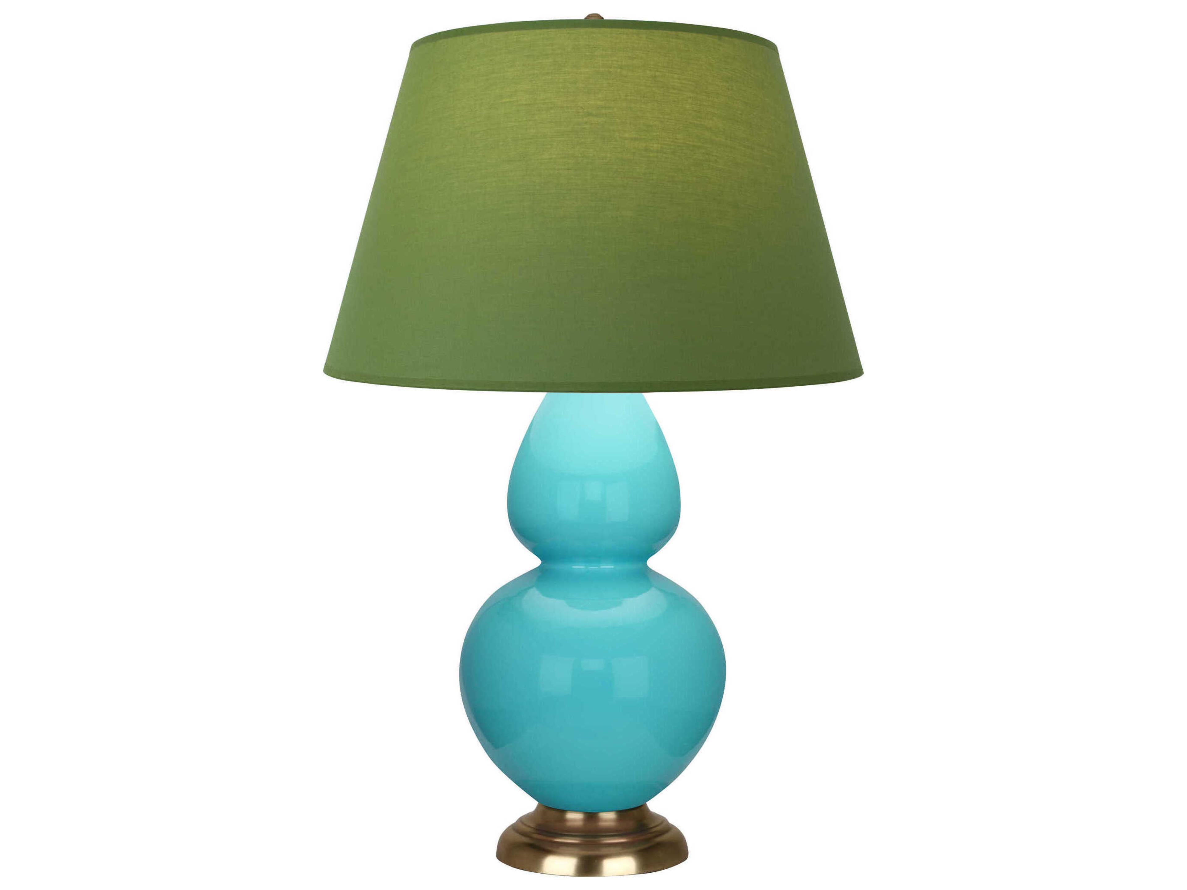 Robert Abbey Double Gourd Egg Blue Glazed Buffet Lamp