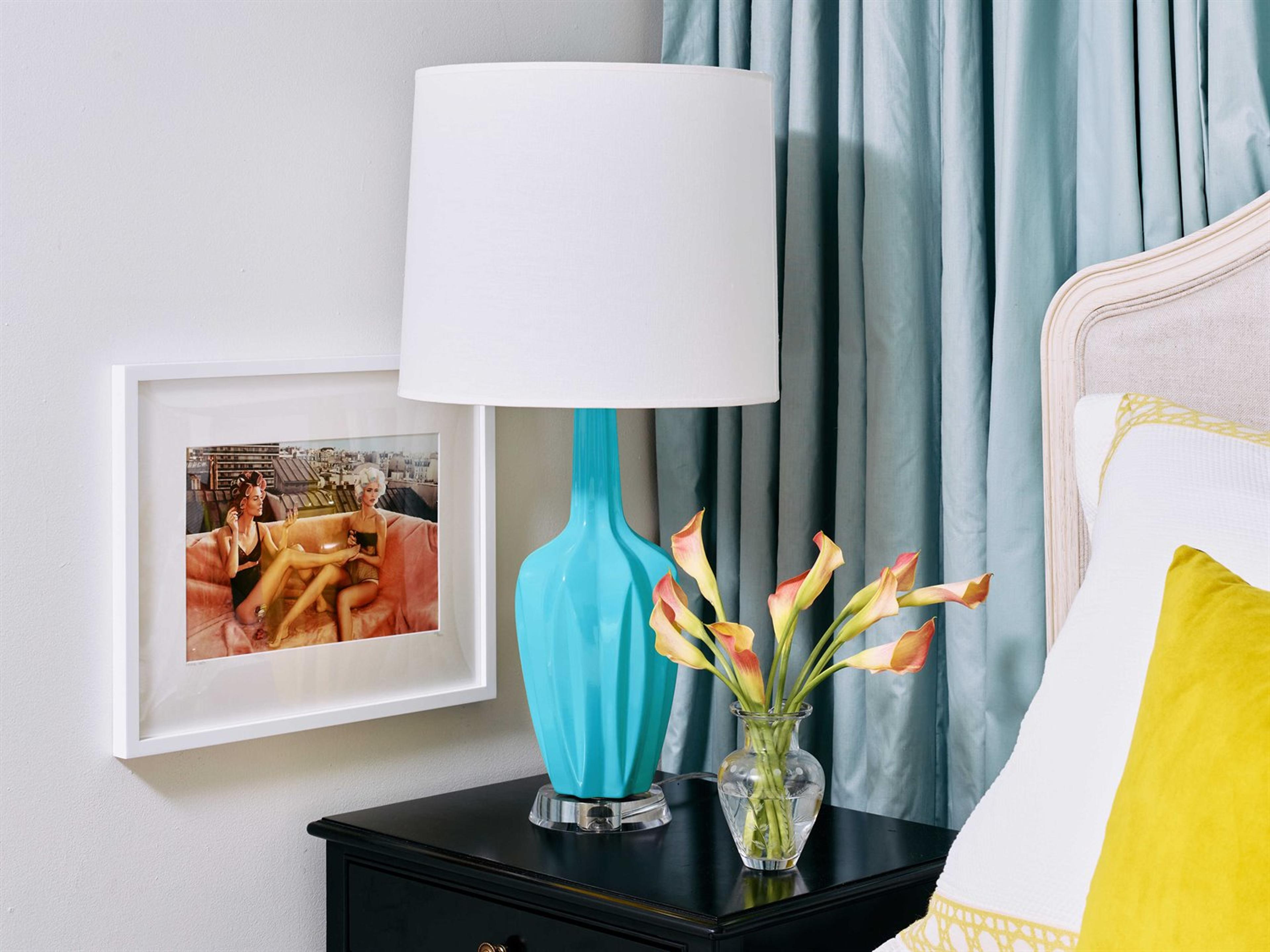 Robert Abbey Emma Egg Blue Glazed Buffet Lamp