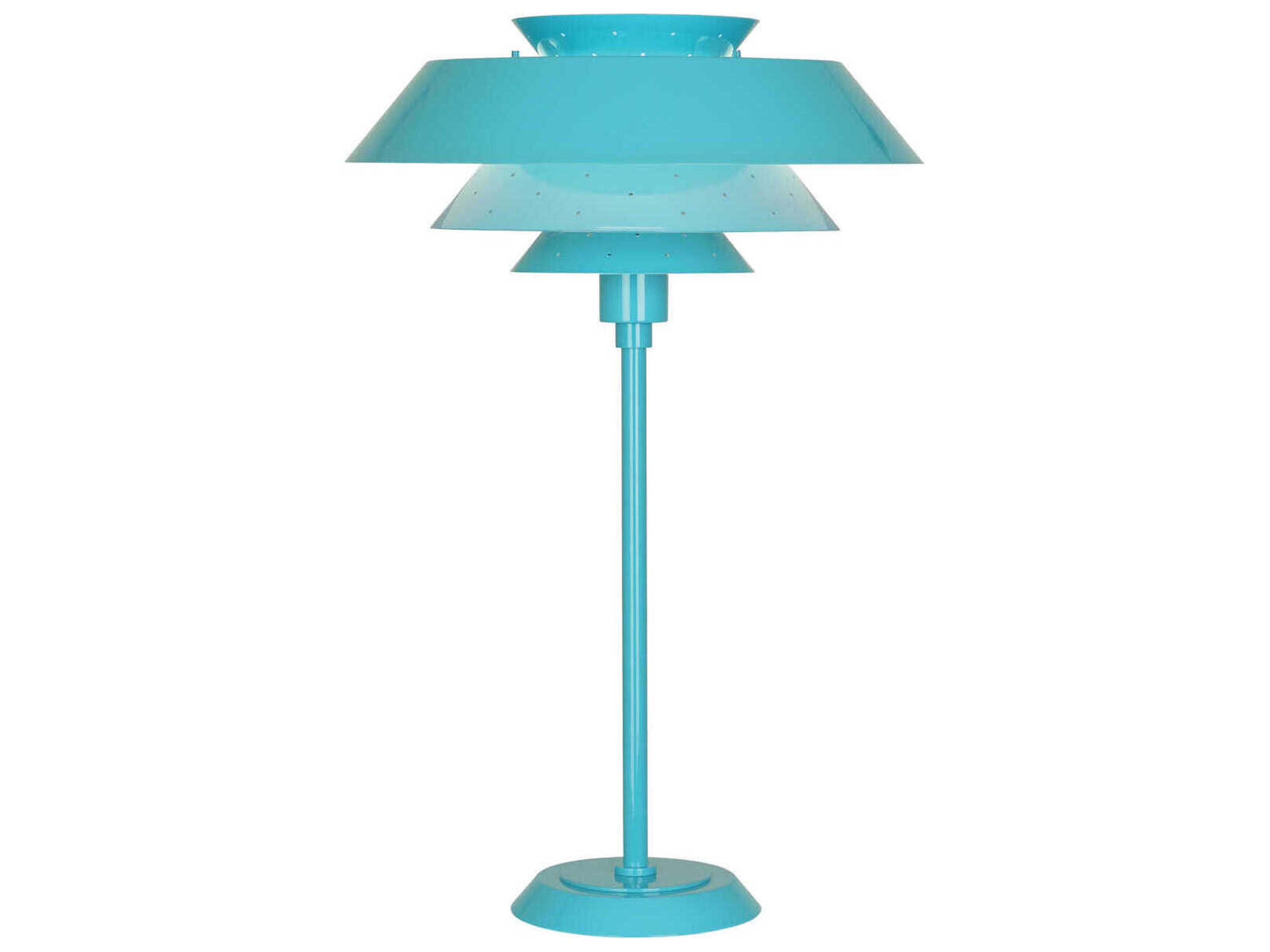 Pierce Egg Blue Gloss Buffet Lamp