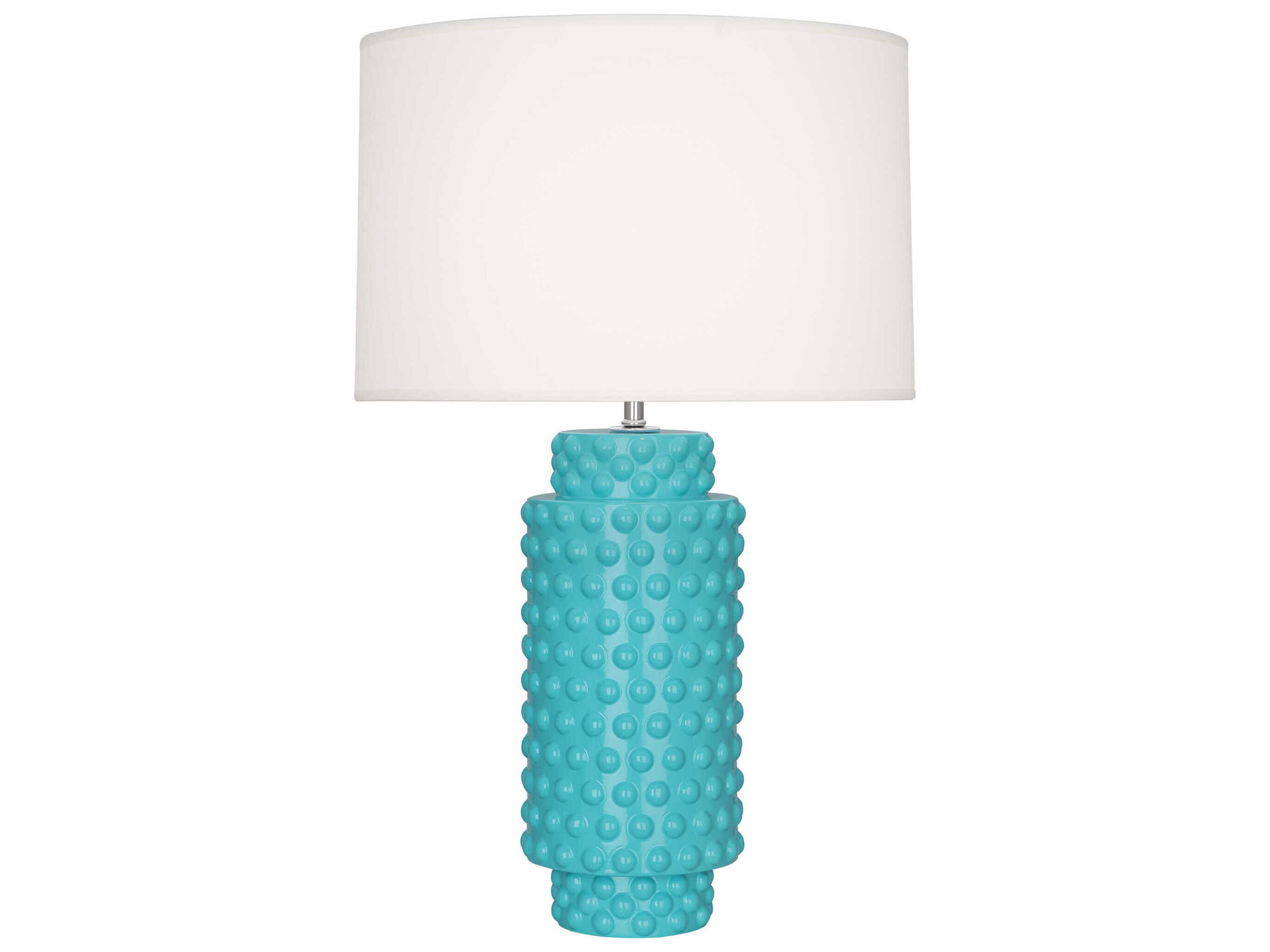 Dolly Egg Blue Glazed Textured Buffet Lamp