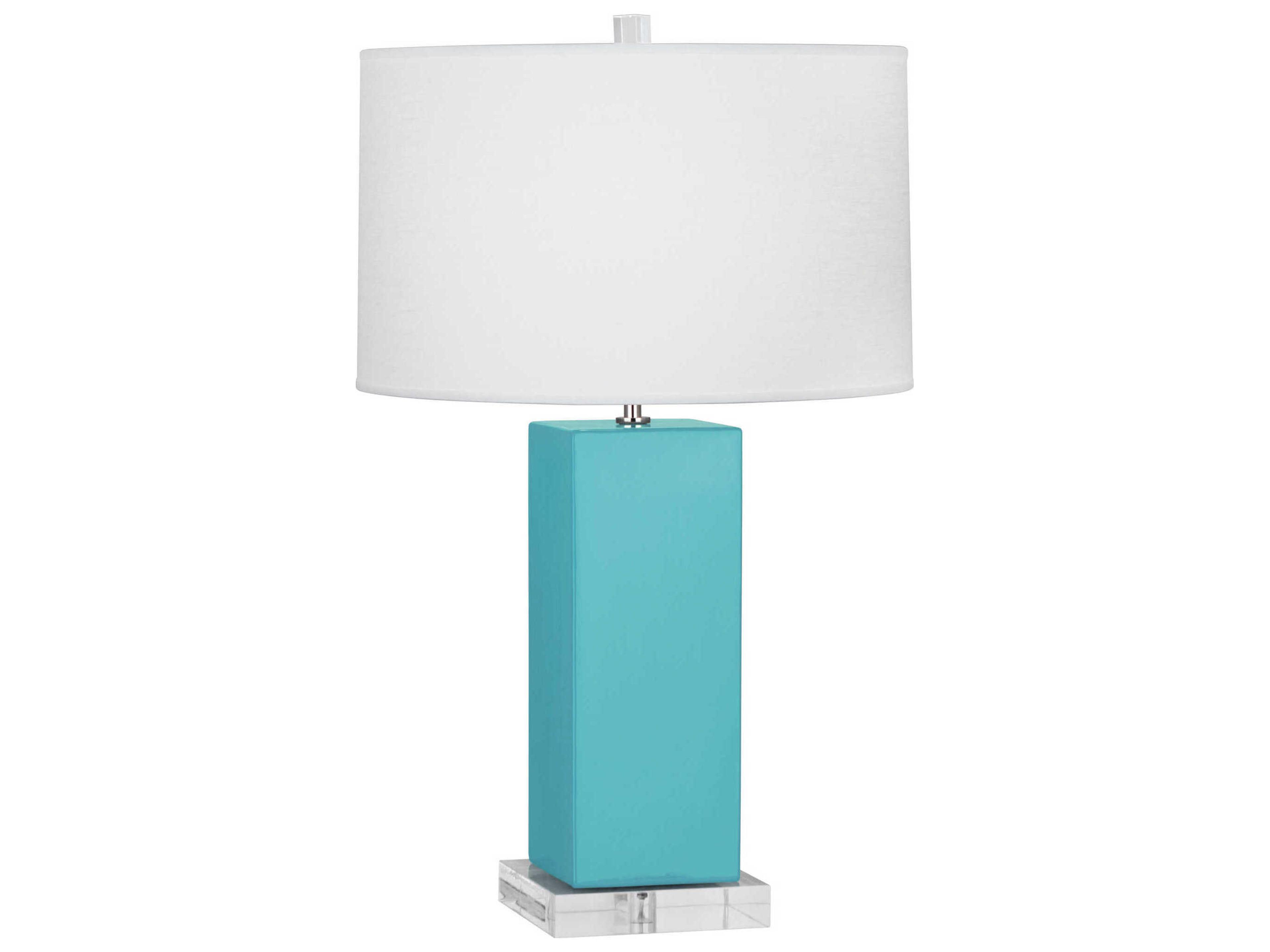 Harvey Egg Blue Glazed Buffet Lamp