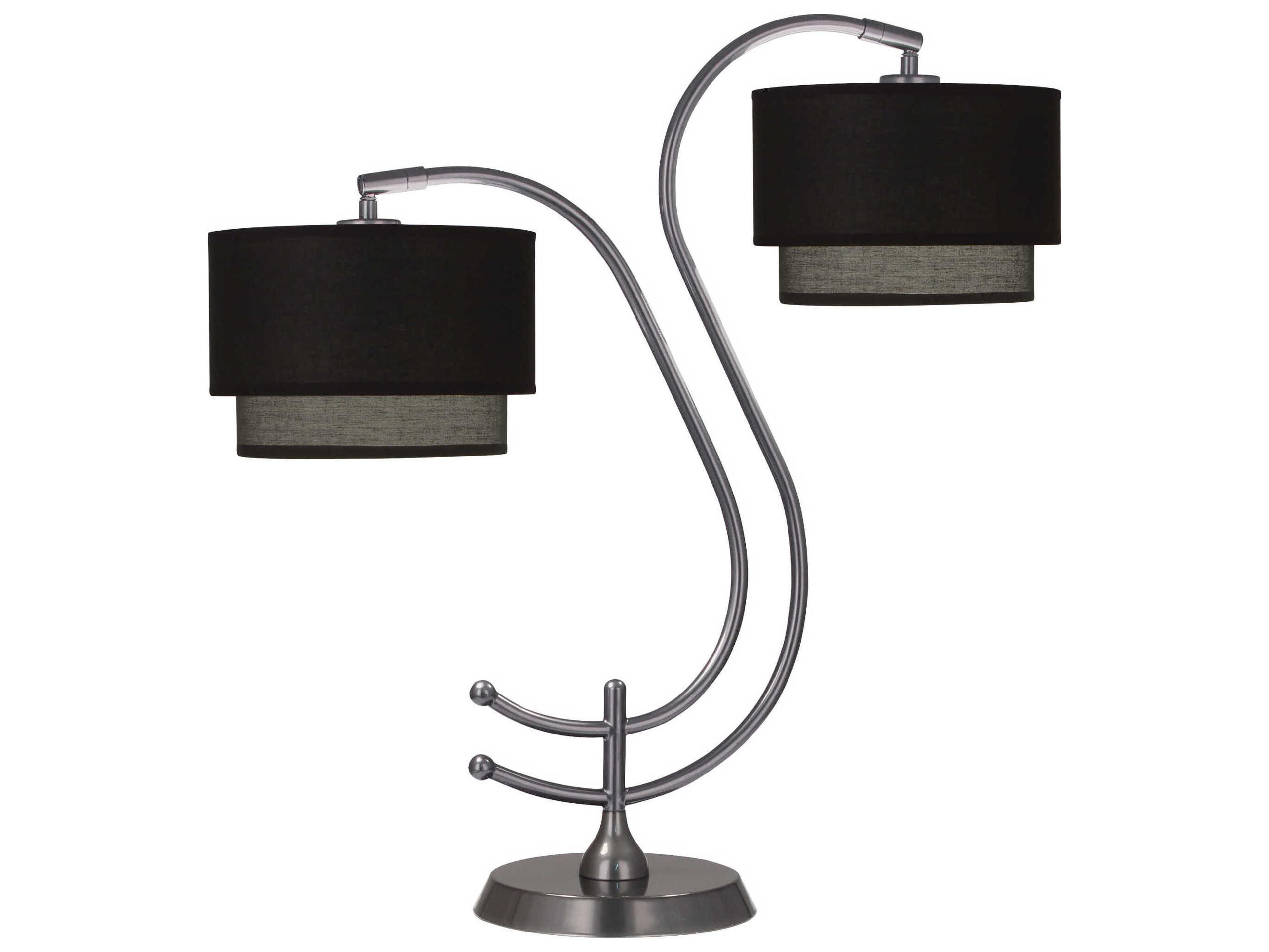 Charlee Gunmetal Powder Coat Buffet Lamp